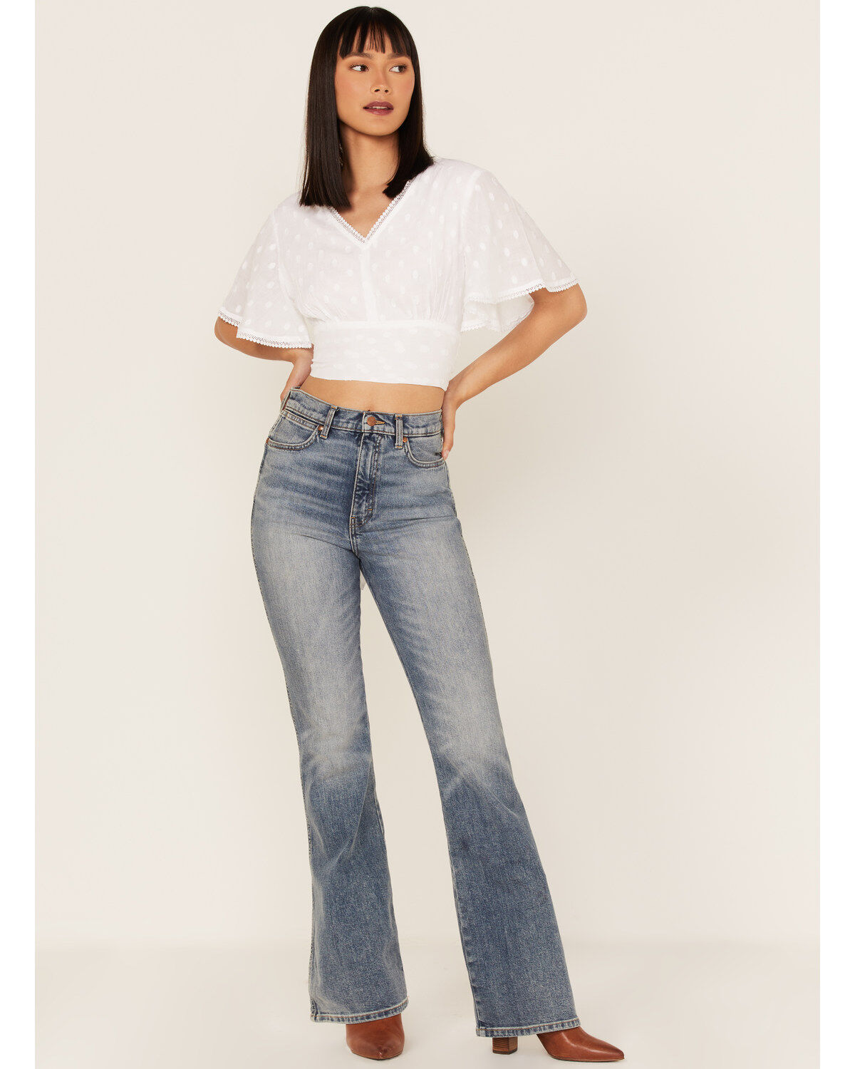 Talisman Women's Venus Swiss Dot Crop Top