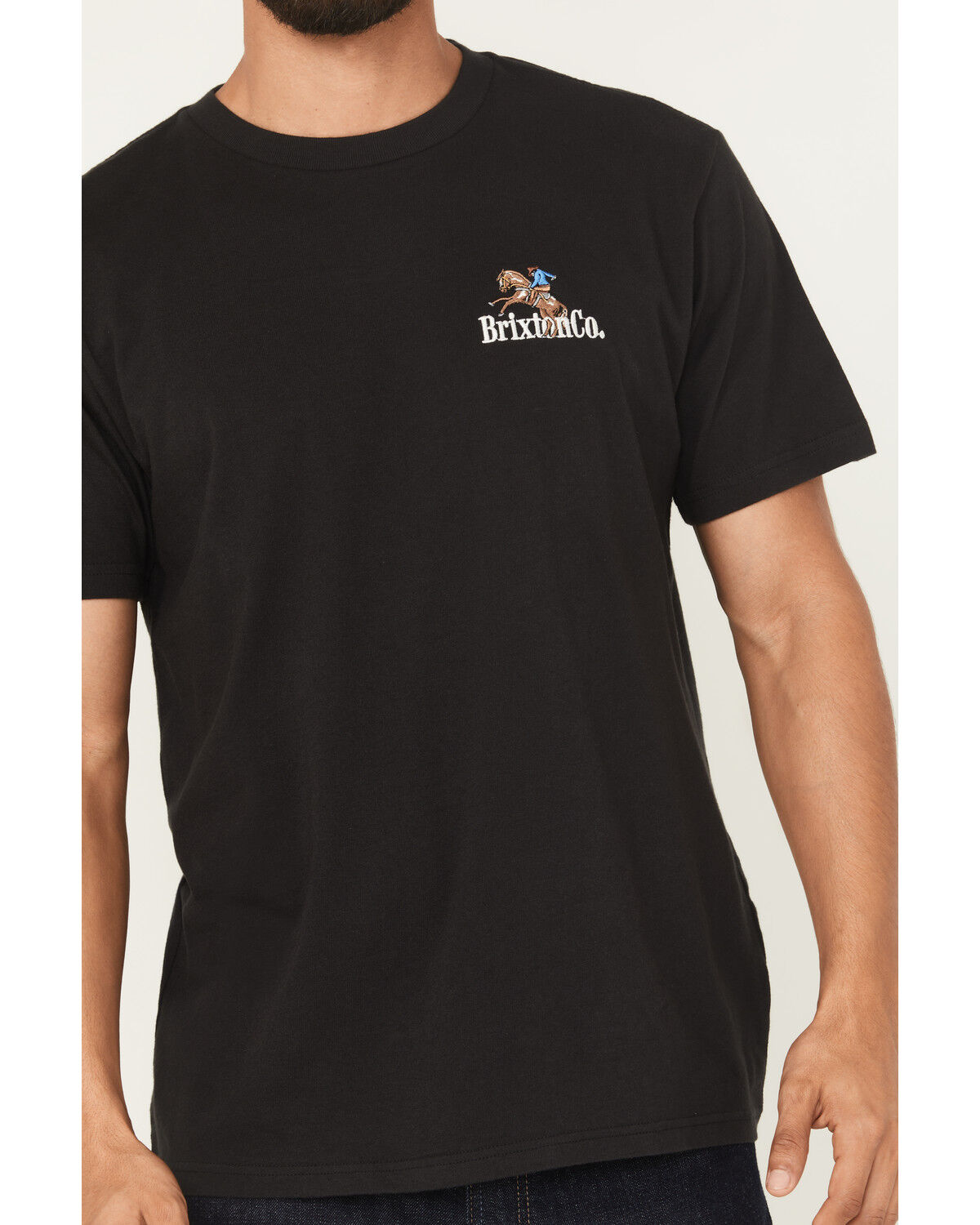 Brixton Men's Inwood Cowboy Embroidered Short Sleeve T-Shirt