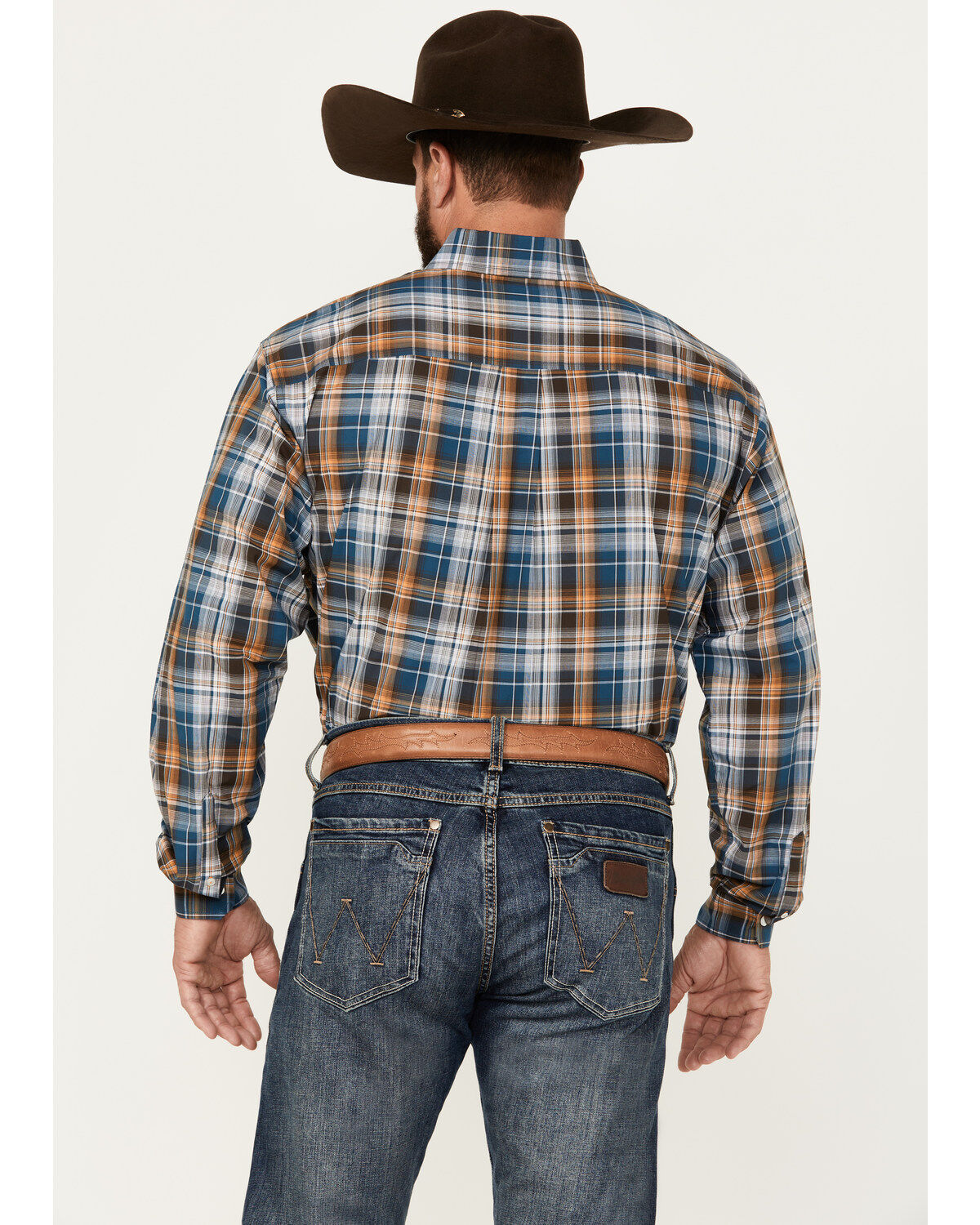 Cinch Men's Plaid Print Long Sleeve Button-Down Western Shirt