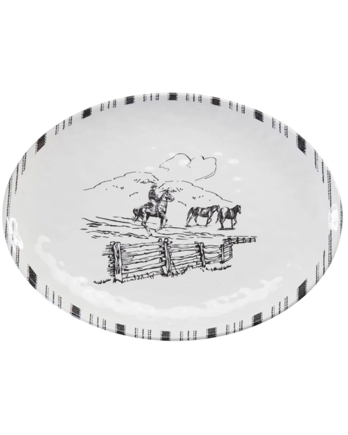 HiEnd Accents 14-Piece Ranch Life Melamine Dinnerware Set