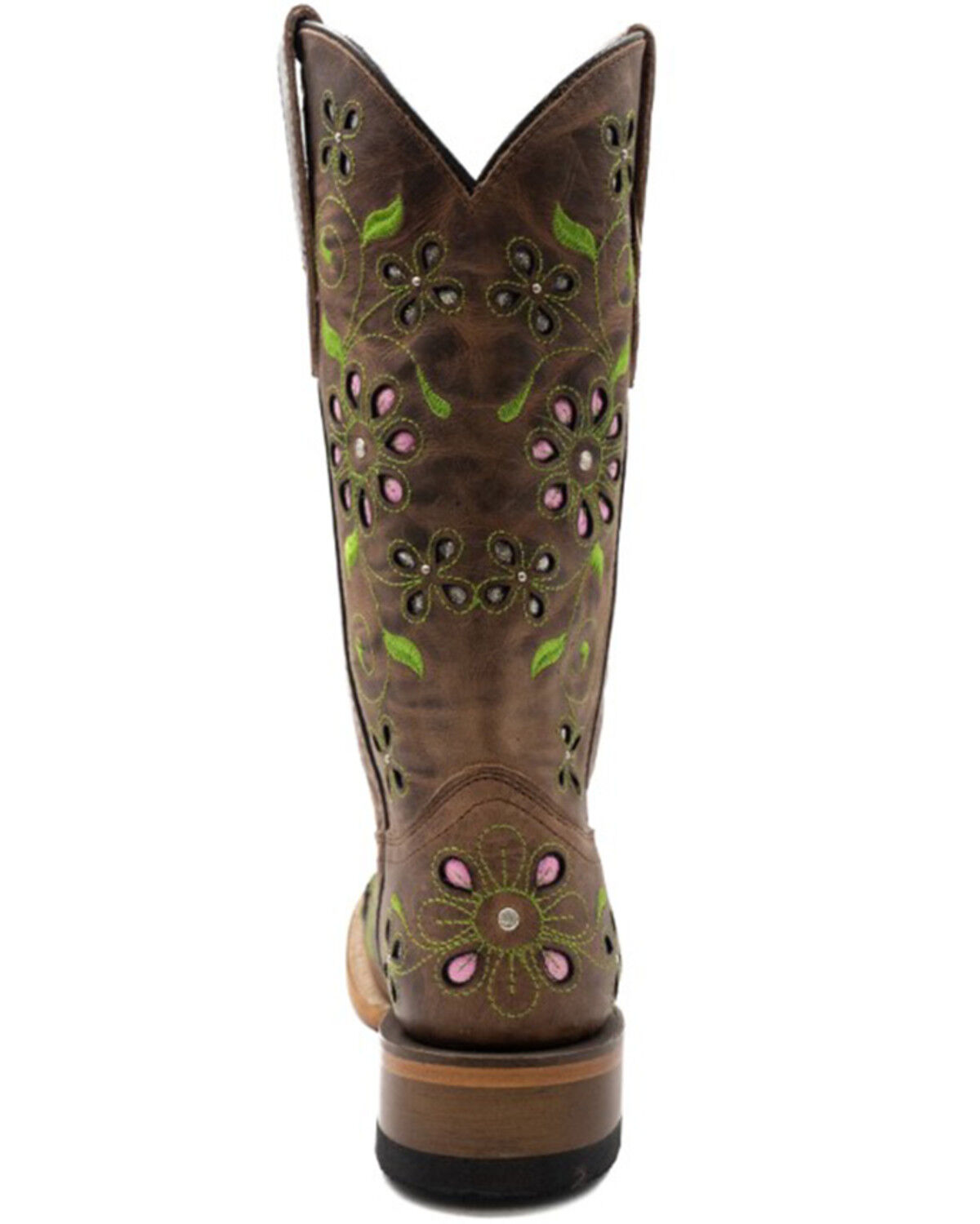 Ferrini Women's Blossom Inlay Western Boots - Broad Square Toe