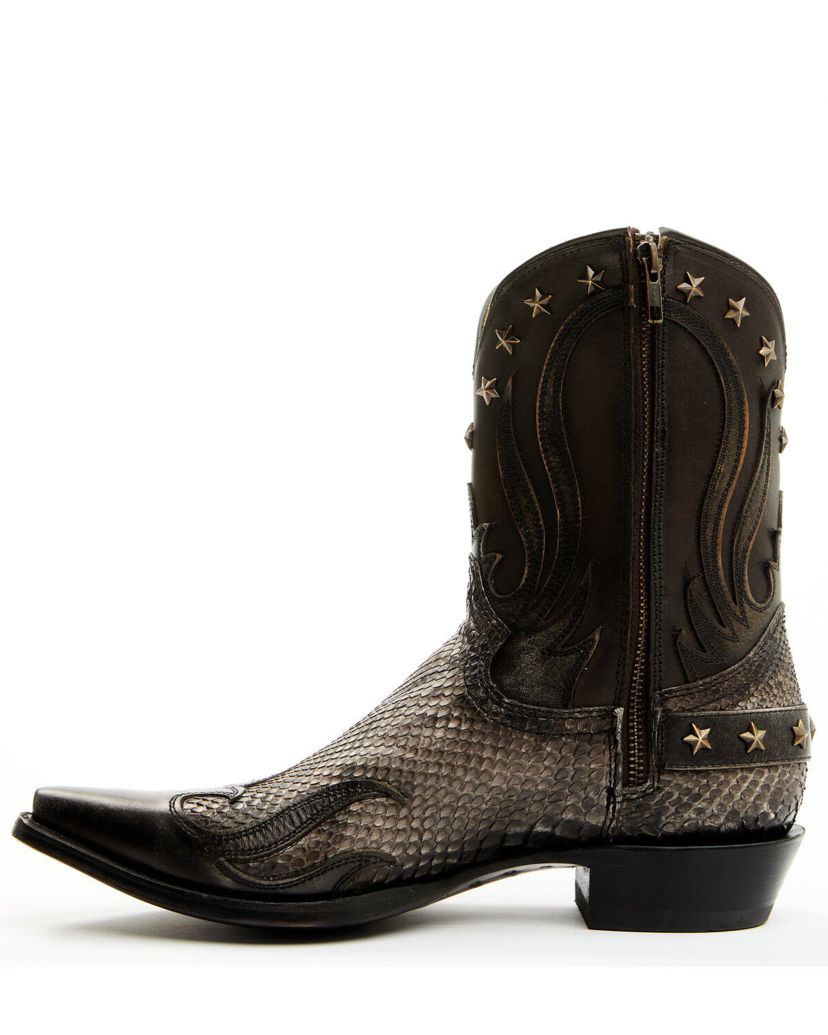 Corral Men's Exotic Python Overlay Short Western Boots - Snip Toe
