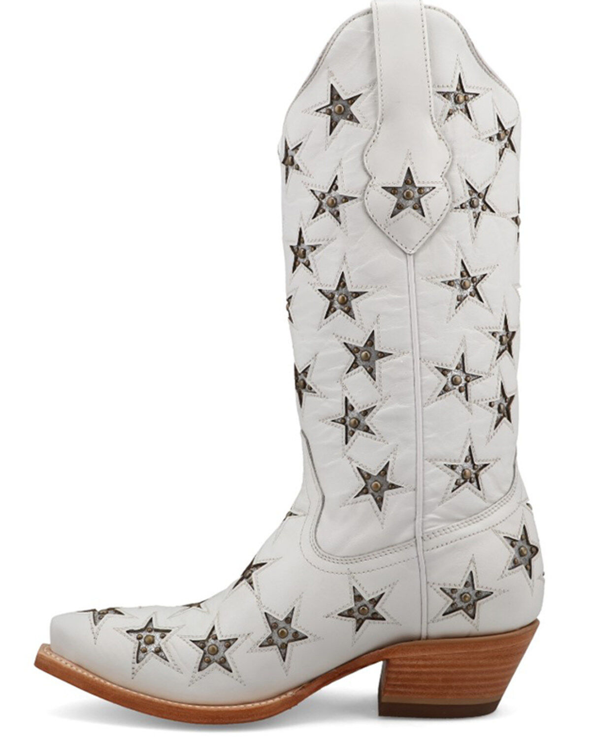 Black Star Women's Marfa Star Inlay Studded Western Boots - Snip Toe