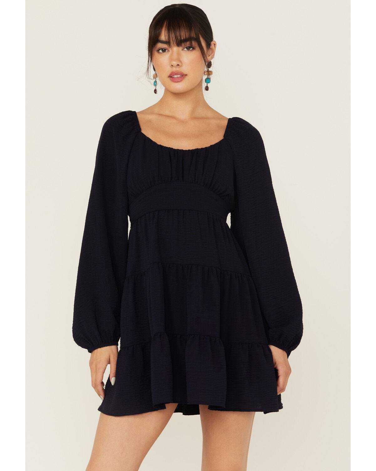 Originality Women's Boot Barn Exclusive Solid Long Sleeve Mini Dress