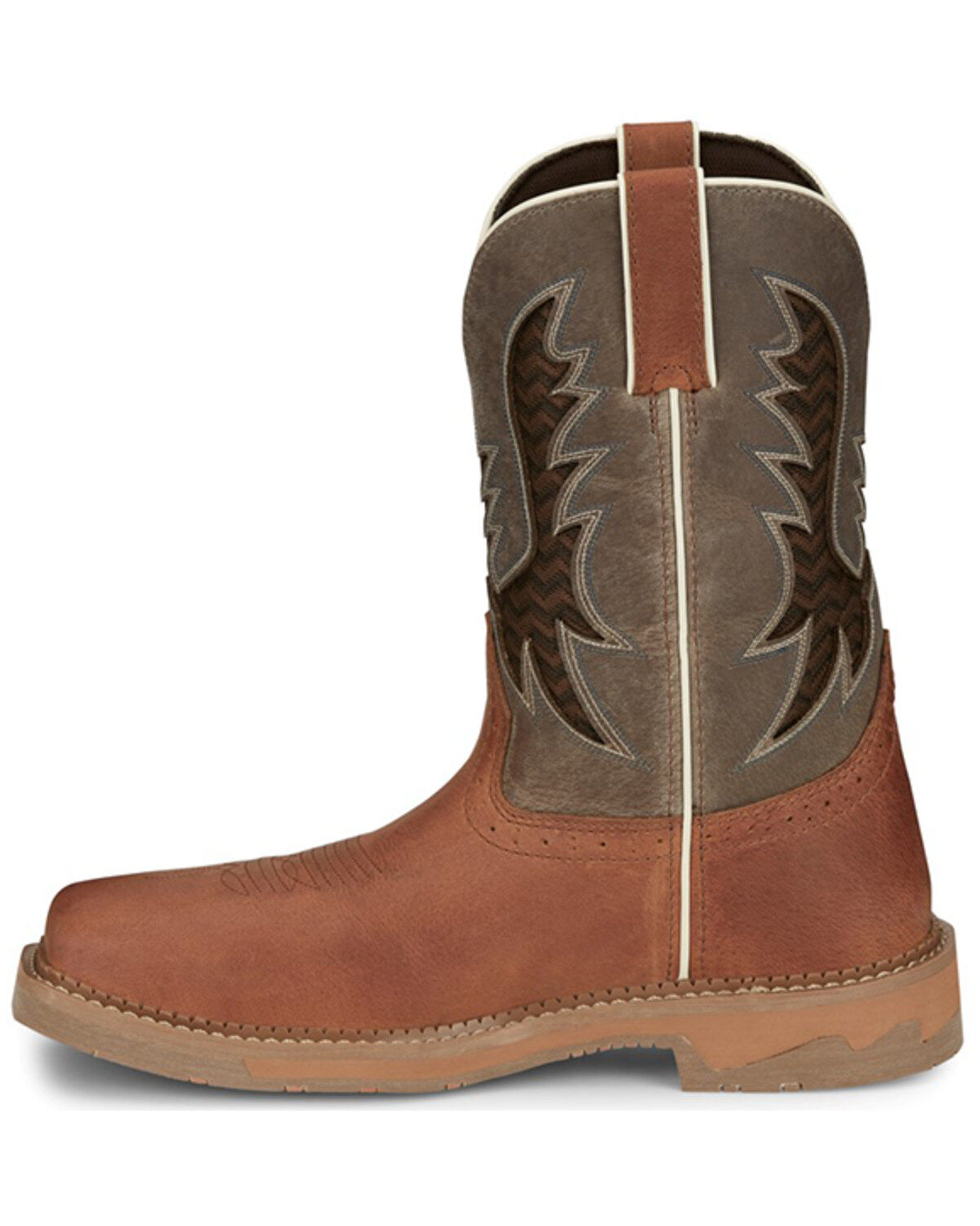 Justin Men's Stampede Bolt Pull On Western Work Boots - Nano Composite Toe