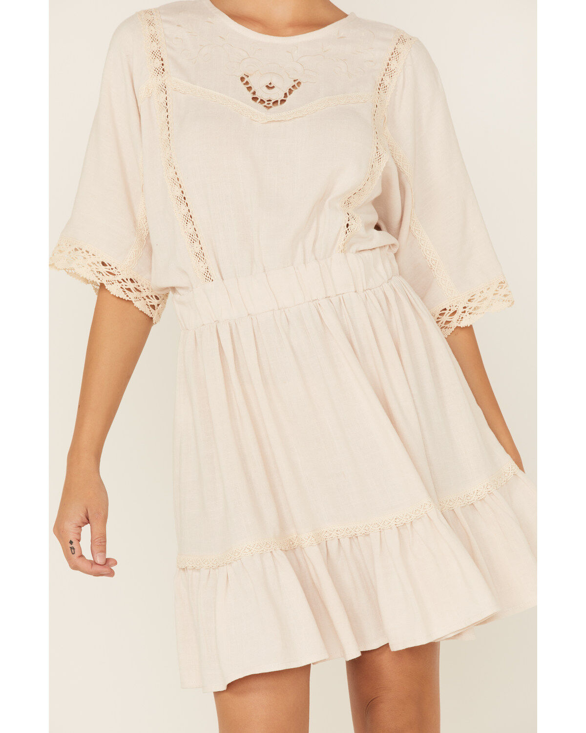 Maggie Sweet Women's Carmen Lace Mini Dress