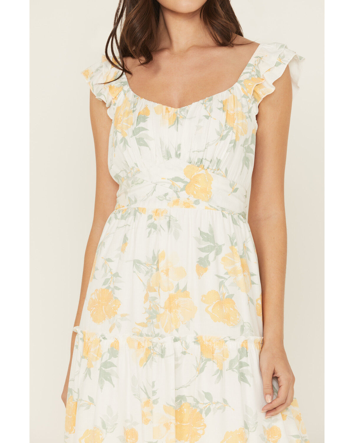 Ash & Violet Women's Floral Print Sleeveless Floral Print Midi Dress