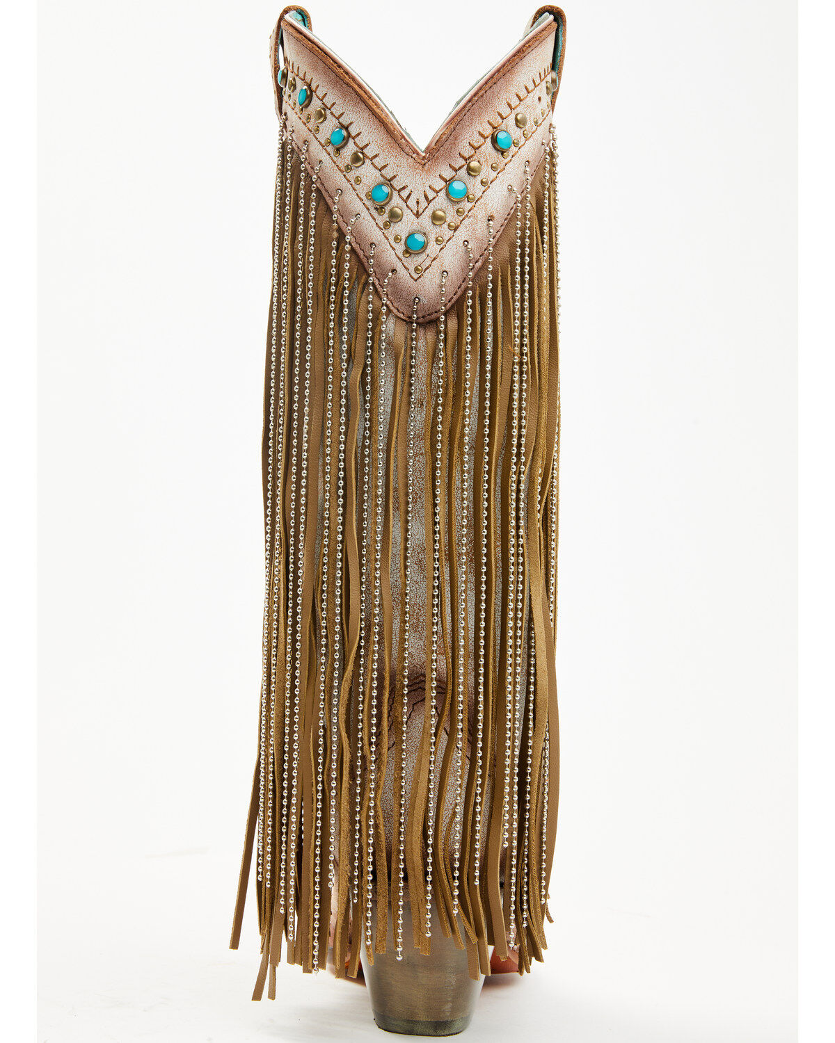 Corral Women's Embroidered and Crystal Eagle Fringe Western Boots - Snip Toe