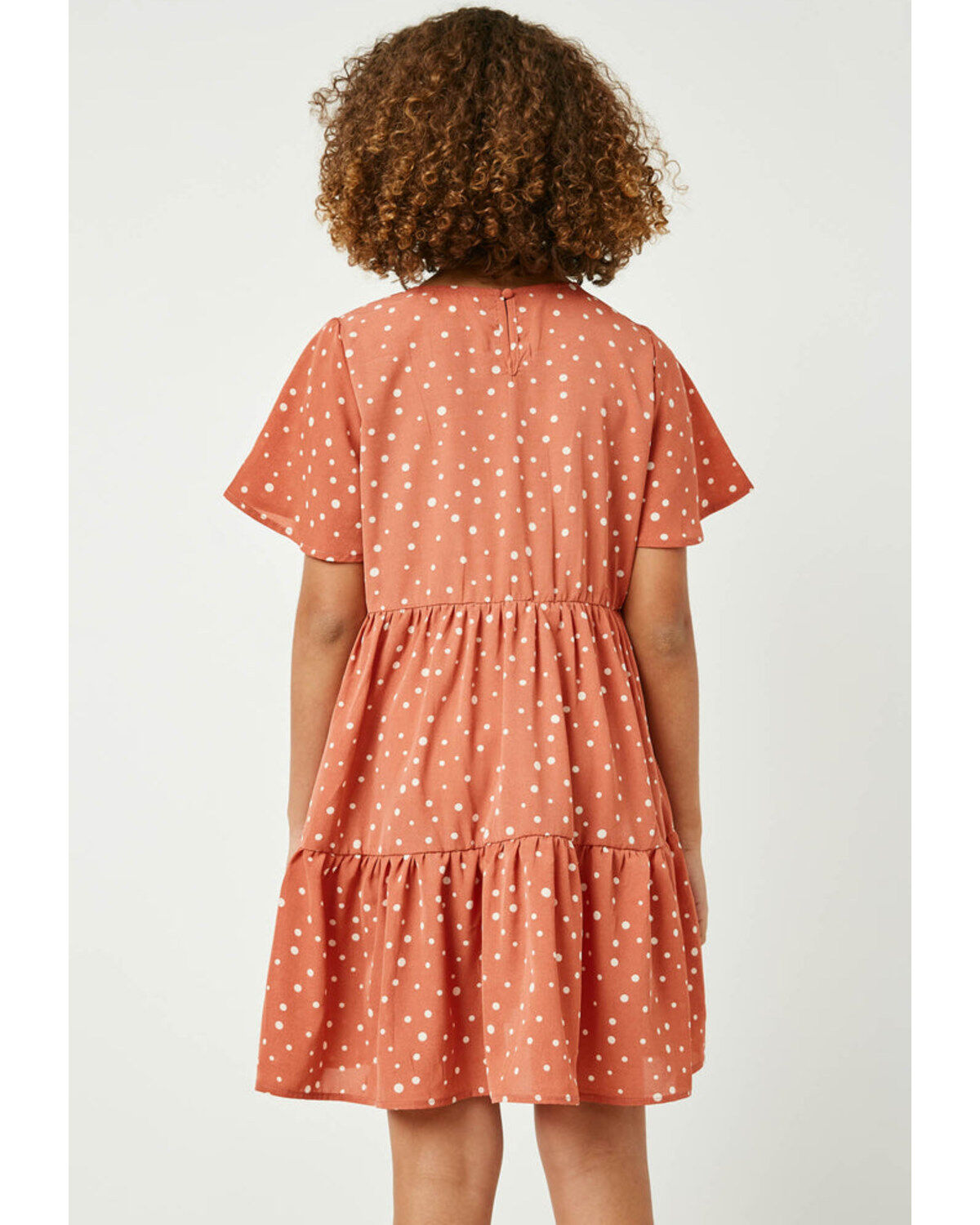 Hayden Girls' Polka Dot Button Mini Dress