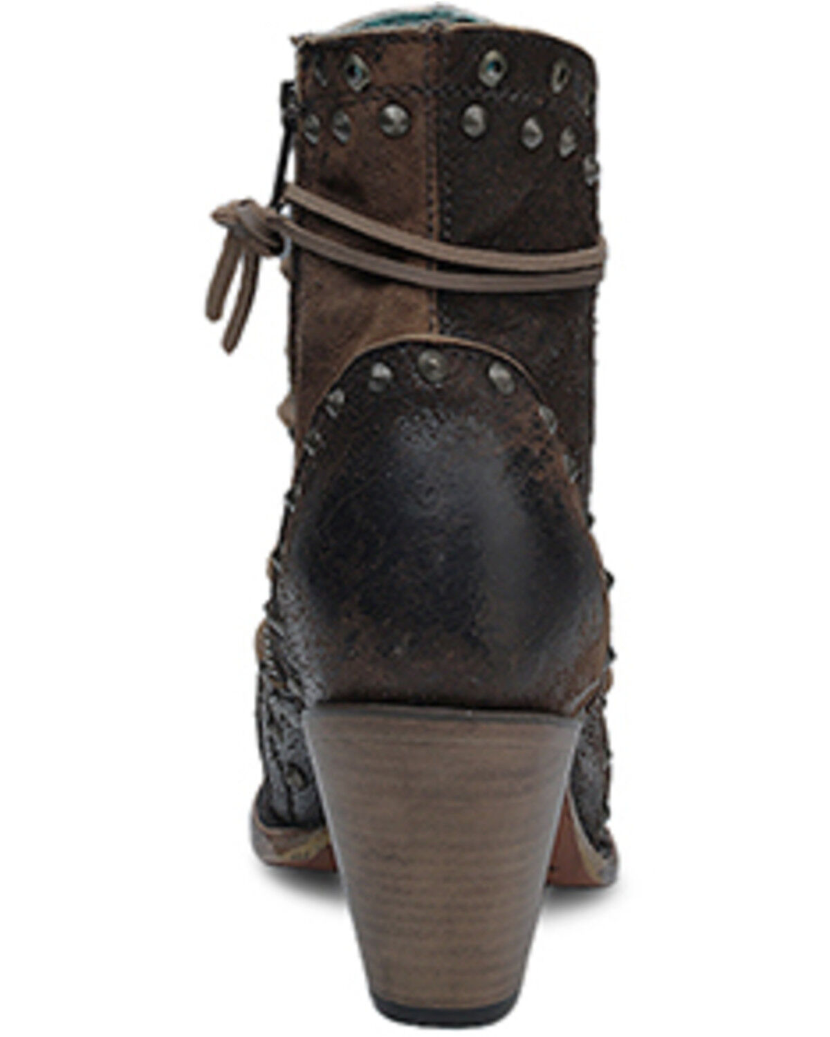 Corral Women's Studded Lace-Up Fashion Boots - Snip Toe