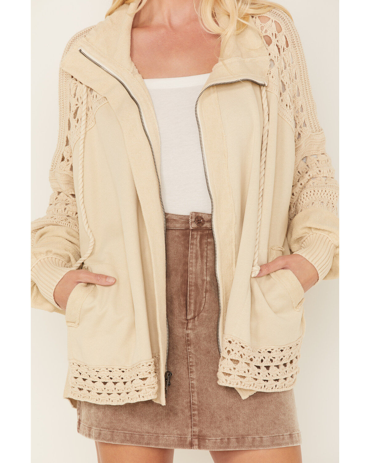 Free People Women's Dune Bug Crochet Cardigan