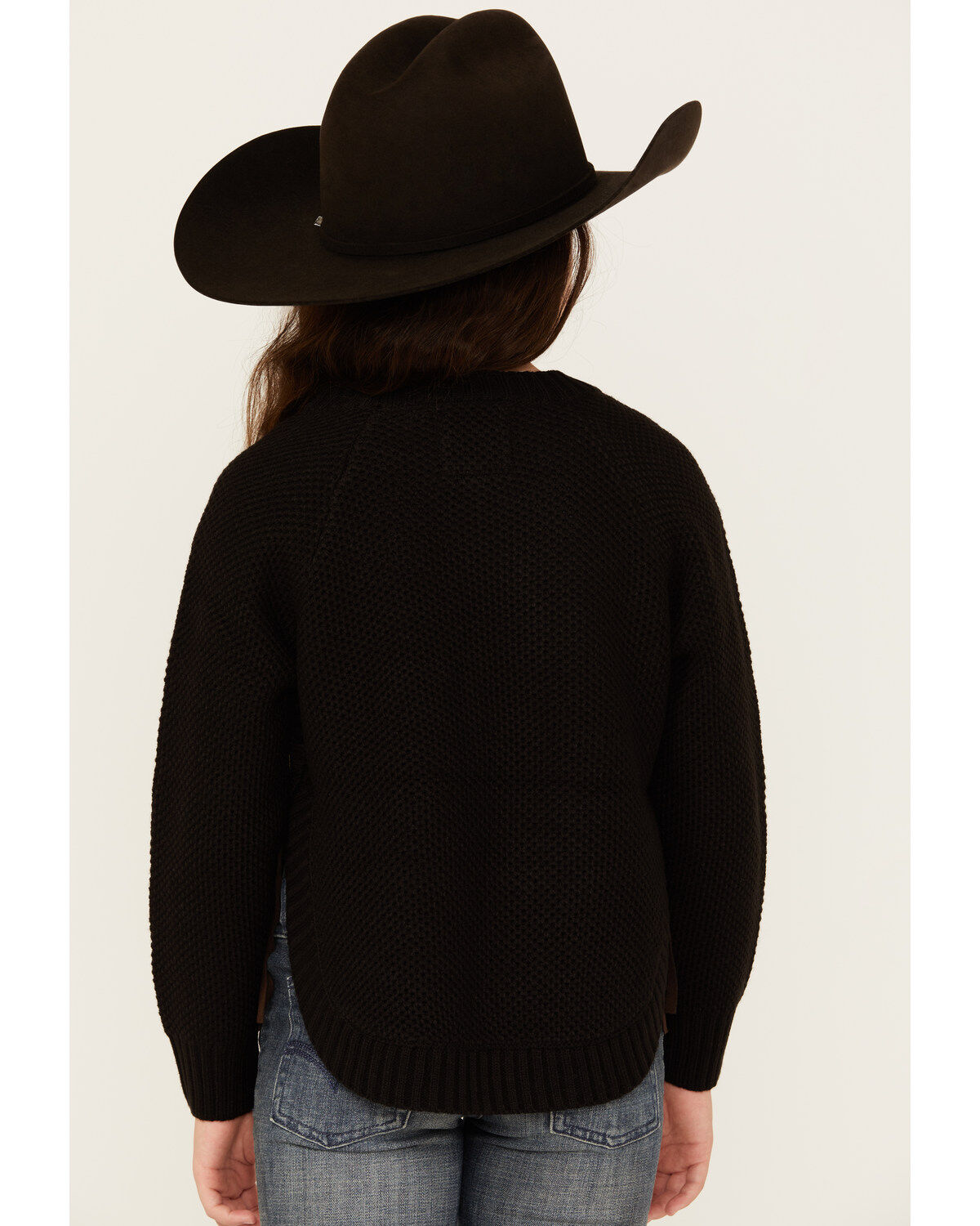 Cotton & Rye Girls' Boot Applique Round Bottom Sweater