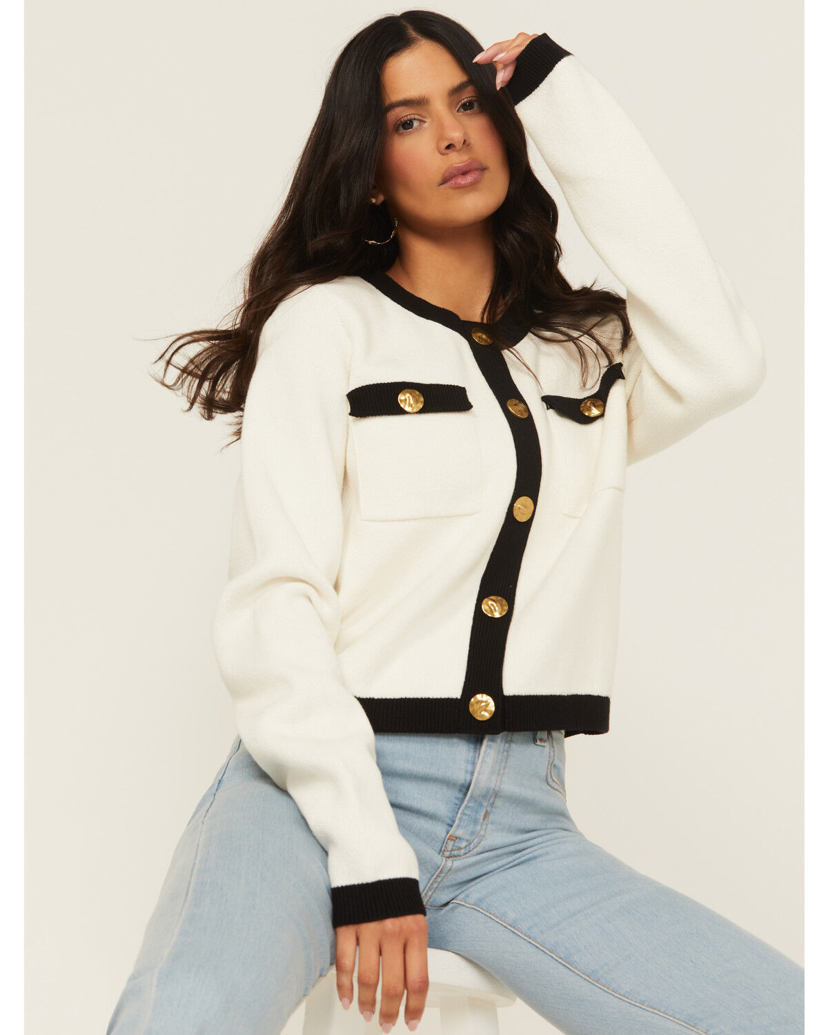 Show Me Your Mumu Women's Kit Long Sleeve Button-Down Cardigan