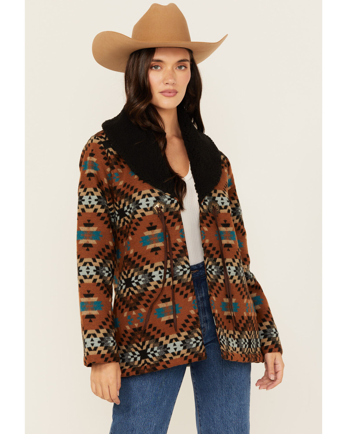 Cotton & Rye Women's Sherpa Lined Concho Jacket