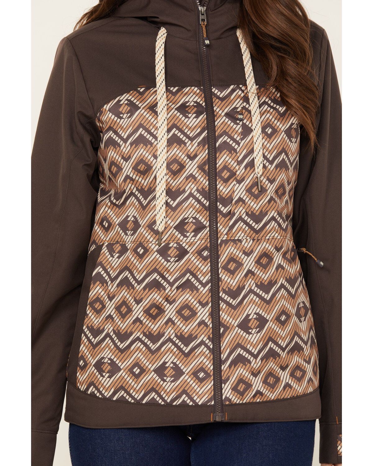 Cinch Women's Southwestern Print Fleece Lined Ski Coat