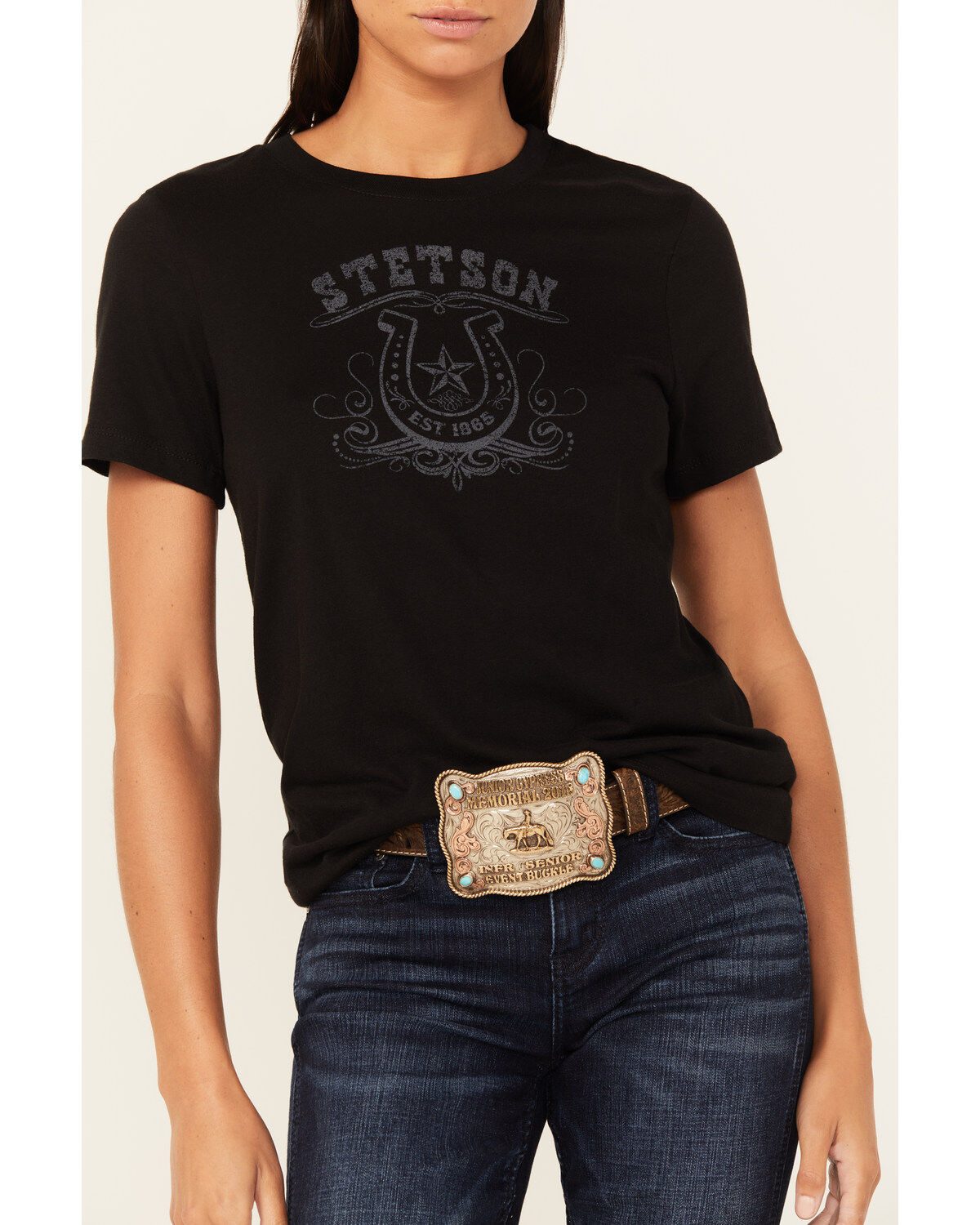 Stetson Women's Horseshoe Short Sleeve Graphic Tee