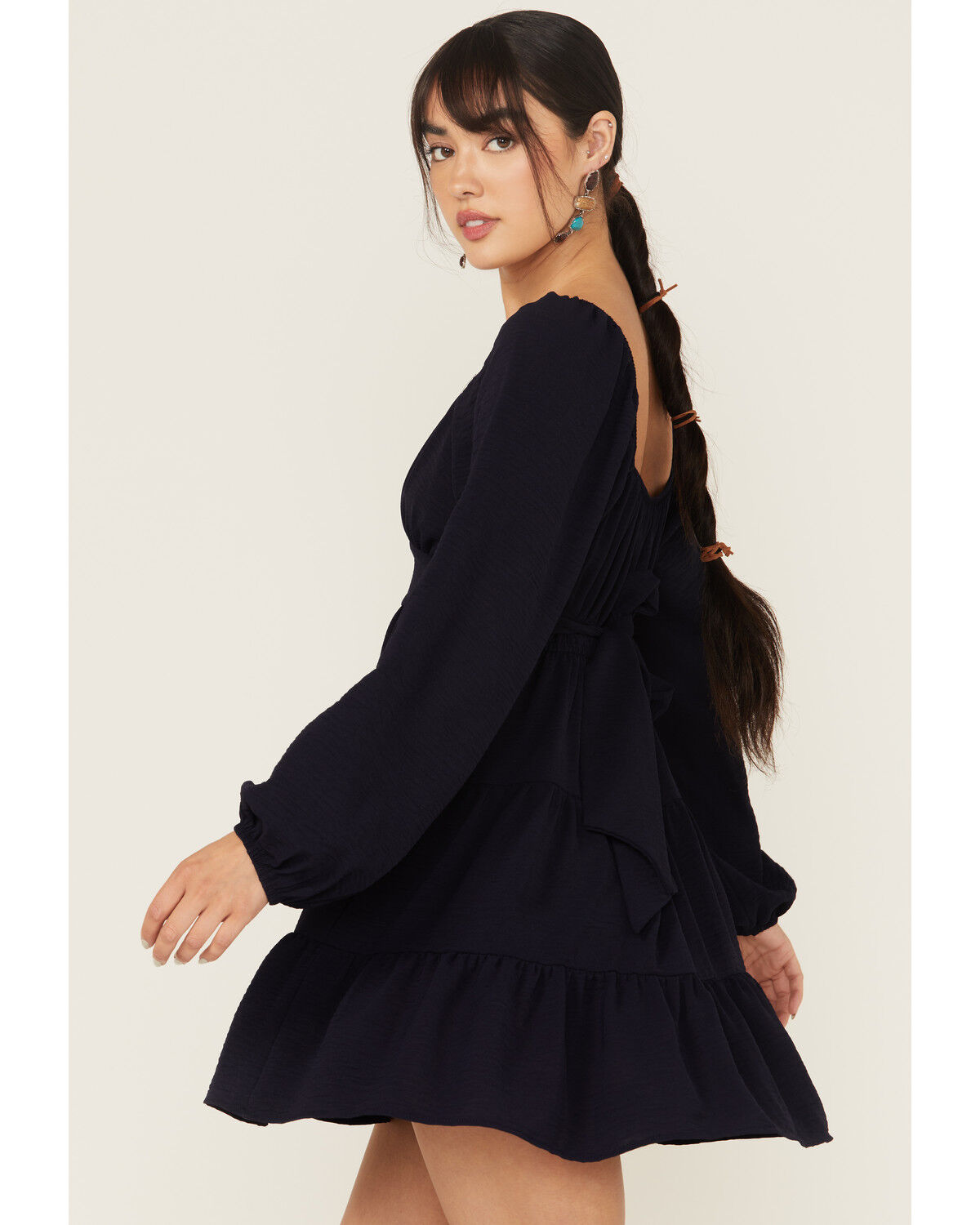 Originality Women's Boot Barn Exclusive Solid Long Sleeve Mini Dress