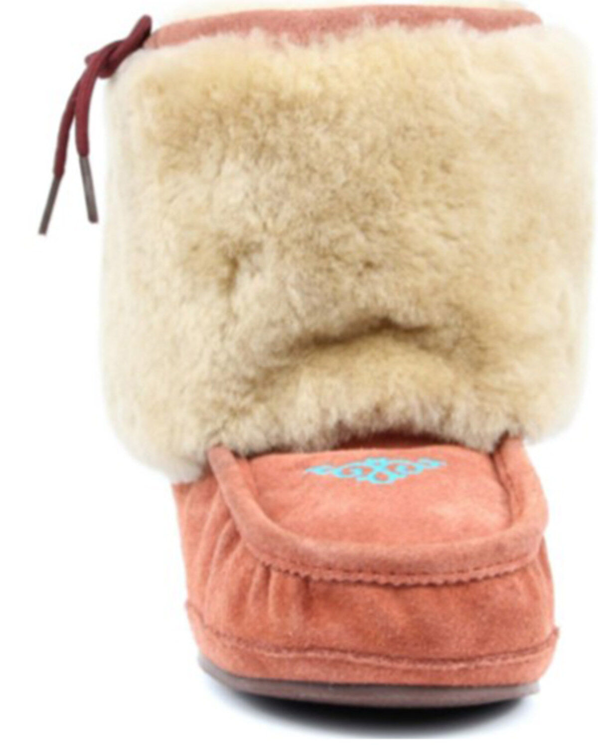 Superlamb Women's Navajo Slip-On Casual Fleece Booties - Moc Toe