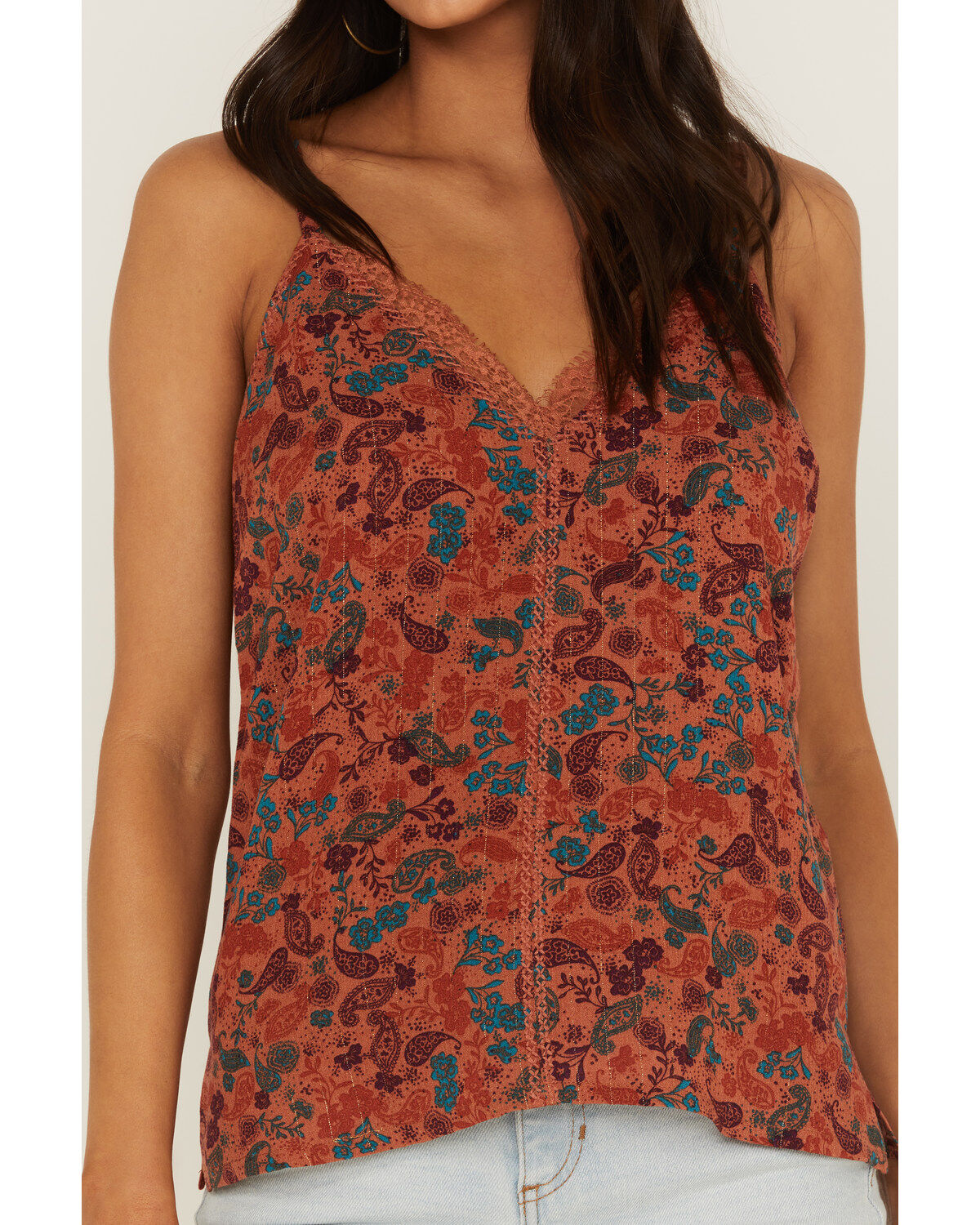 Idyllwind Women's Lurex Little Lace Tank Top