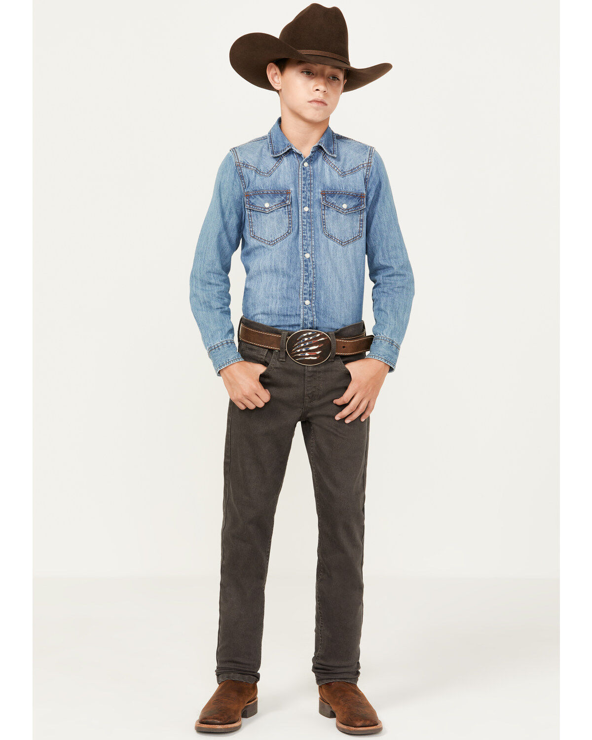 Cody James Boys' Appaloosa Slim Straight Stretch Jeans