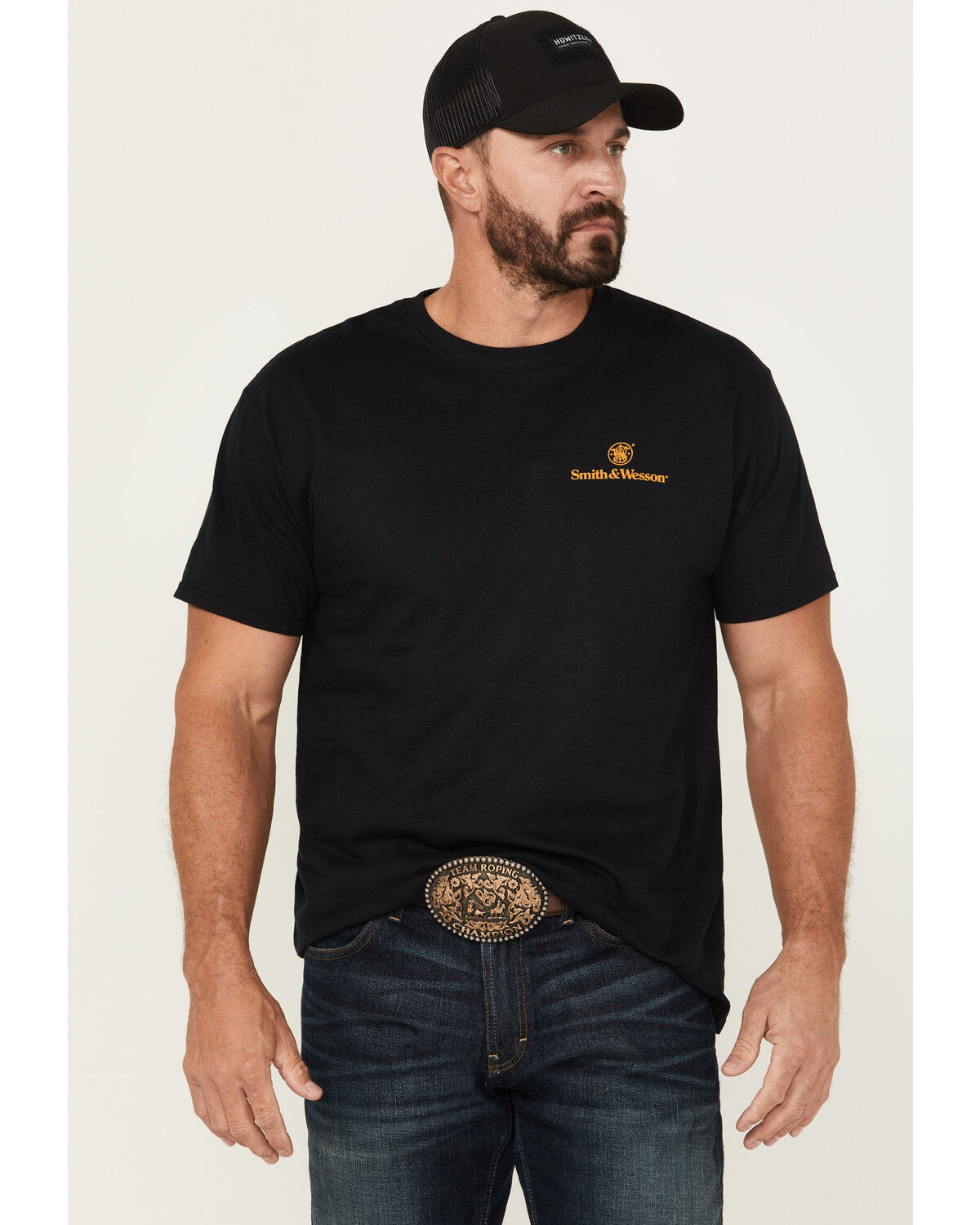 Smith & Wesson Men's Vintage Western Sign Logo Short Sleeve Graphic T-Shirt