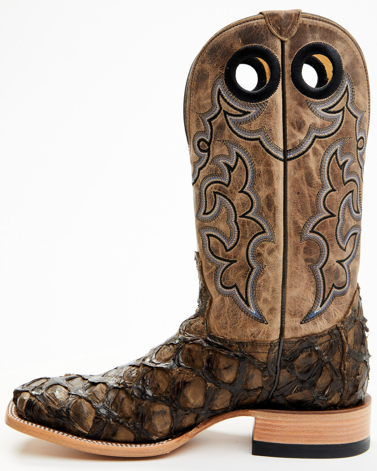 Cody James Men's Exotic Pirarucu Western Boots - Broad Square Toe