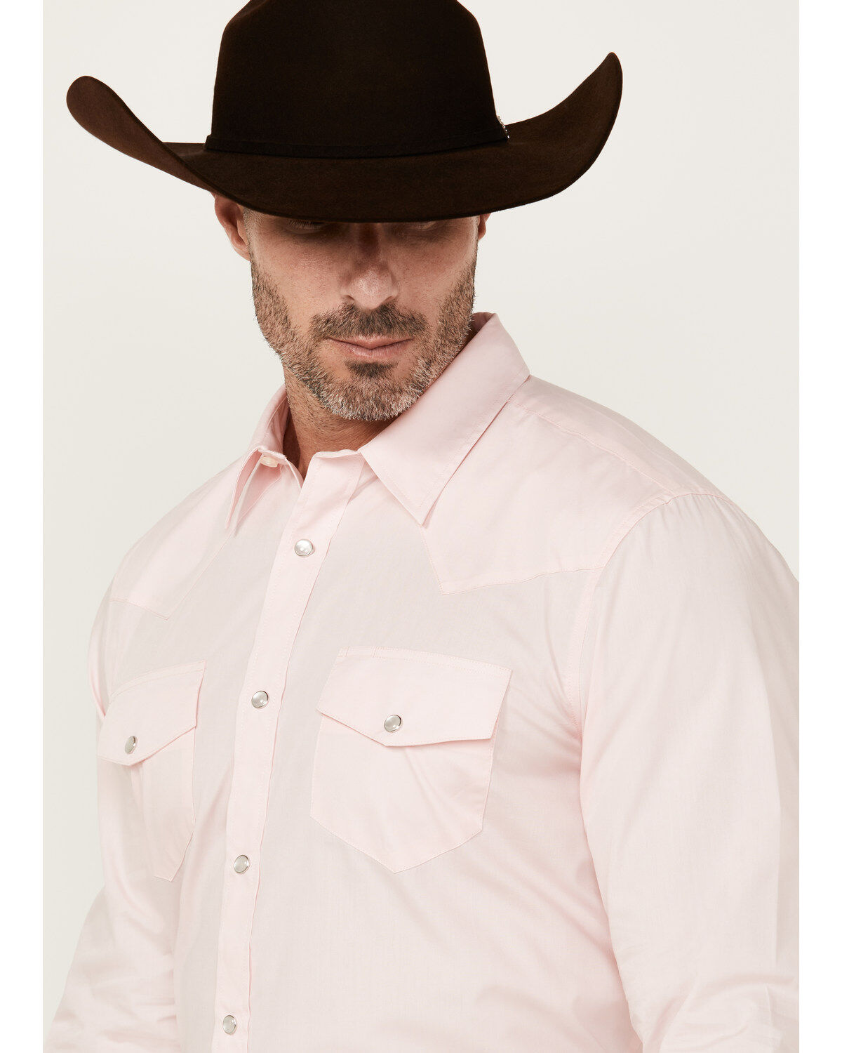 Gibson Trading Co Men's Campfire Solid Long Sleeve Pearl Snap Western Shirt