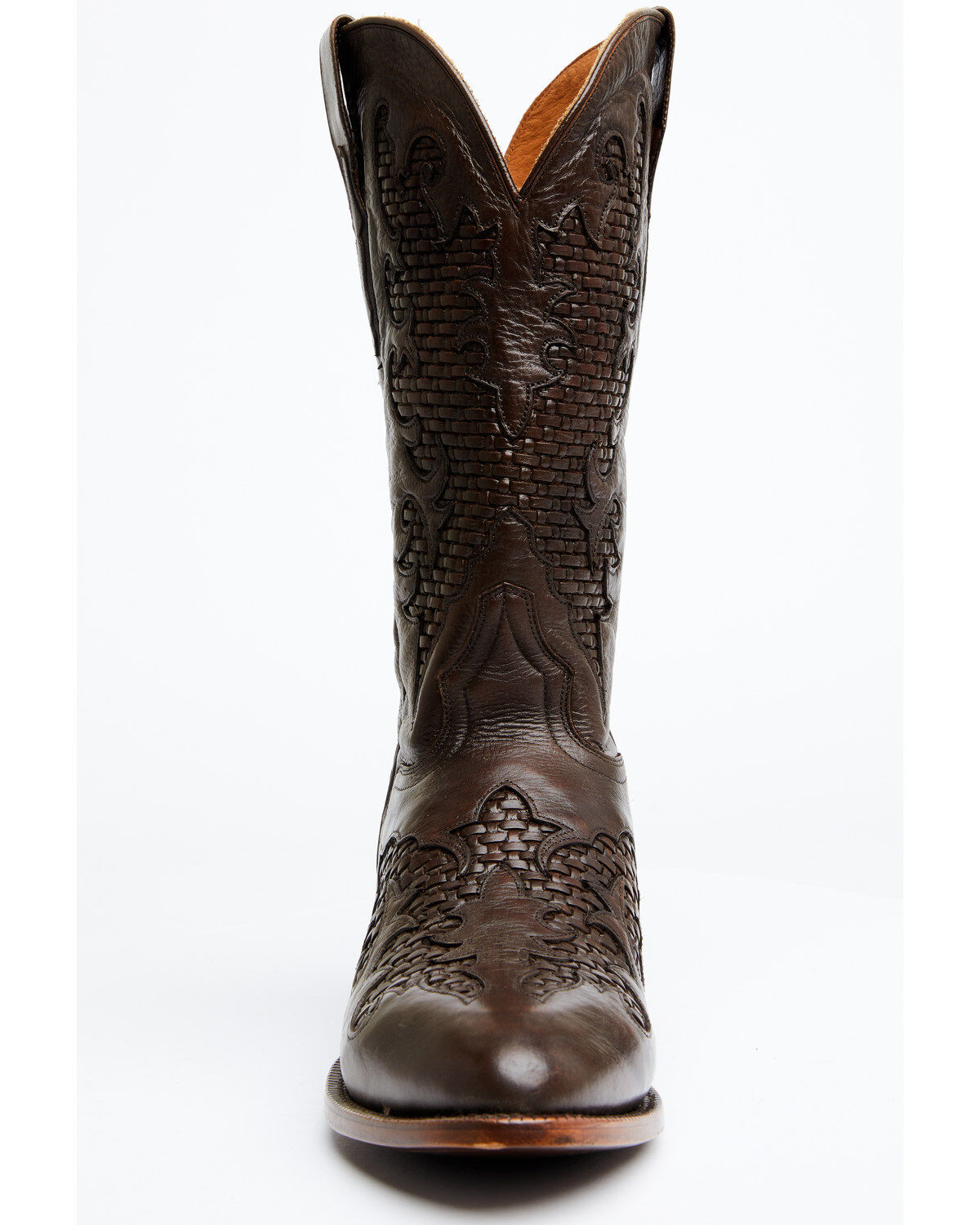 El Dorado Men's Basket Weave Western Boots - Round Toe