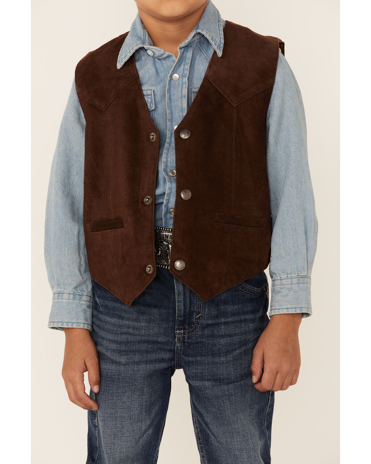 Scully Kid's Boar Suede Vest