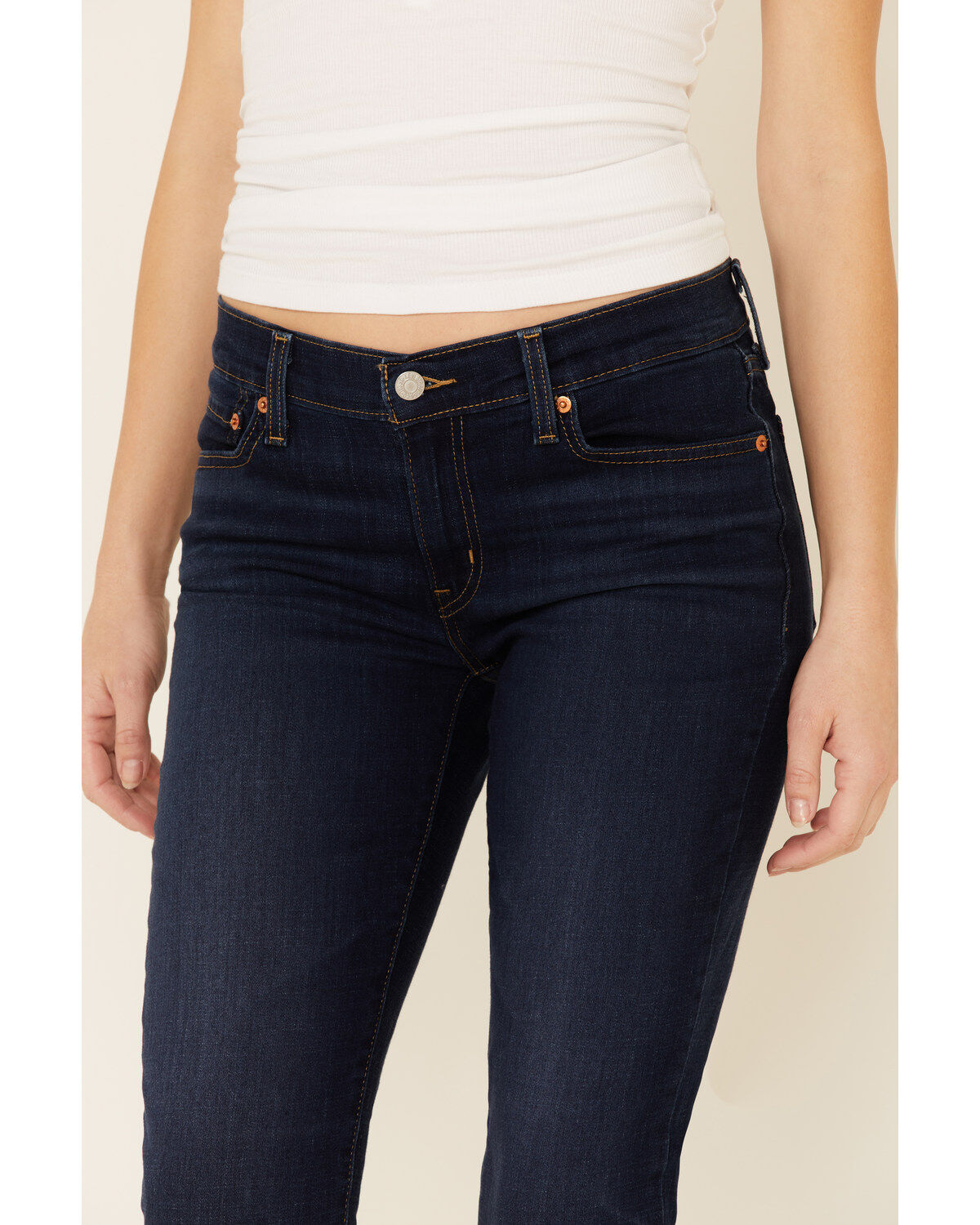 Levi's Women's Dark Wash Cobalt Obedience Boyfriend Crop Jeans