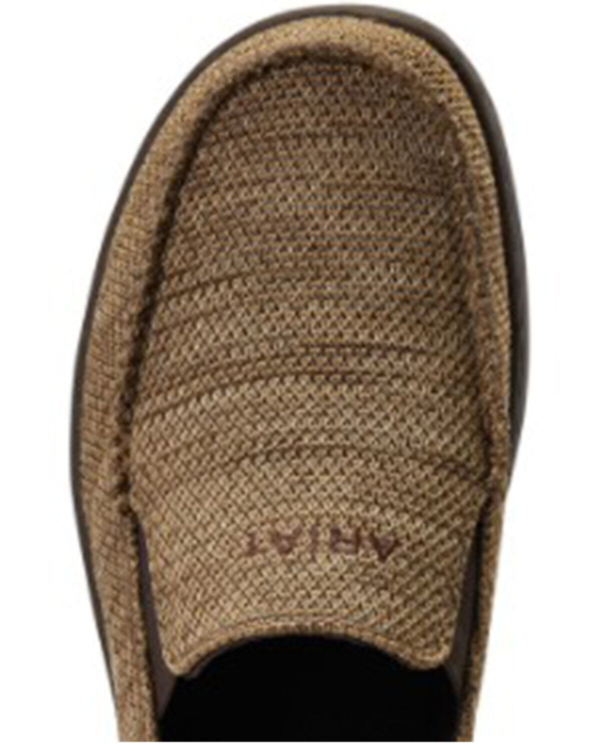 Ariat Men's Heather Tan Hilo 360 Canvas Slip-On Casual Shoe - Moc Toe