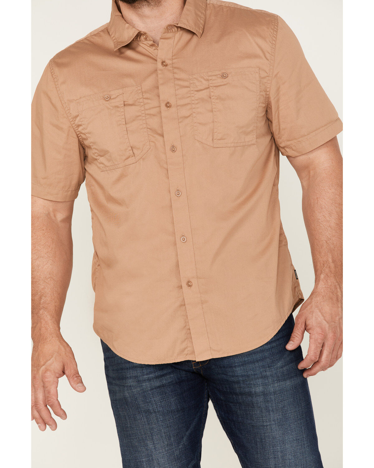 Brixton Men's Mojave Charter Solid Utility Button Down Western Shirt