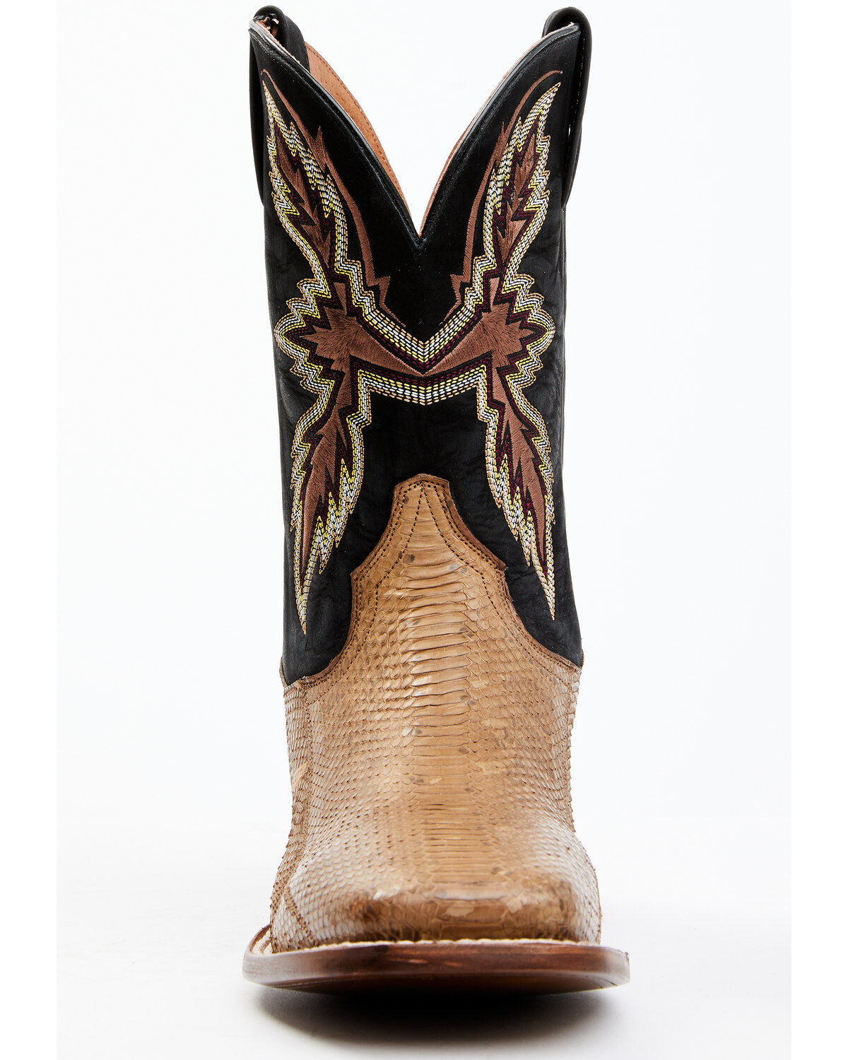 Dan Post Men's Taupe Water Snake Exotic Western Boots - Broad Square Toe