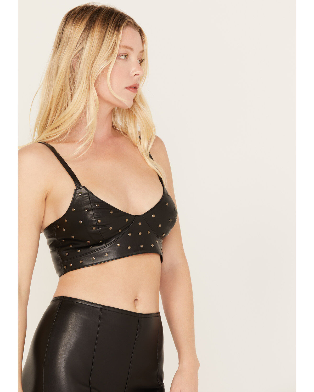 Any Old Iron Women's Studded Leather Bralette