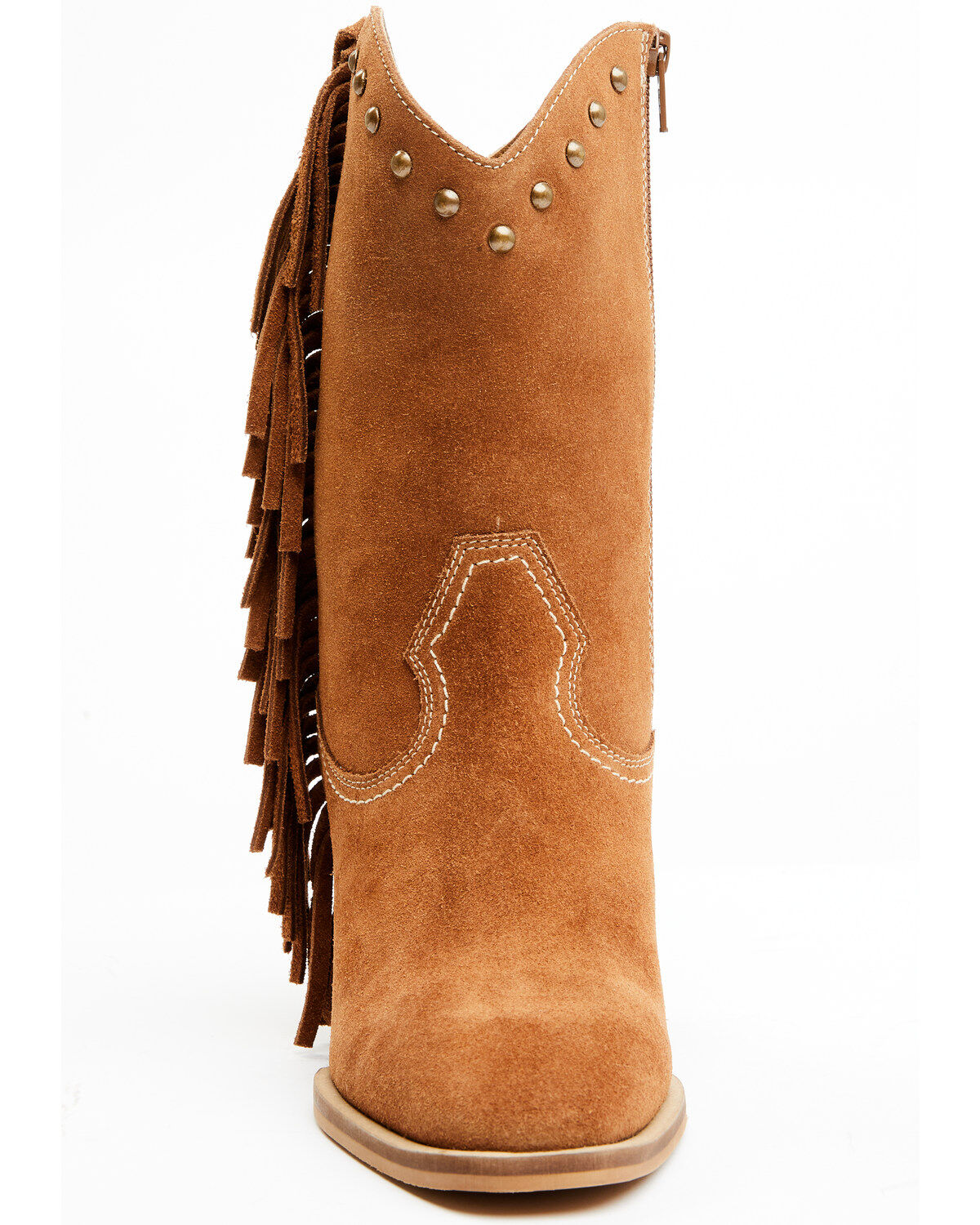 Idyllwind Women's Sidewinder Studded Fringe Suede Fashion Boots - Round Toe