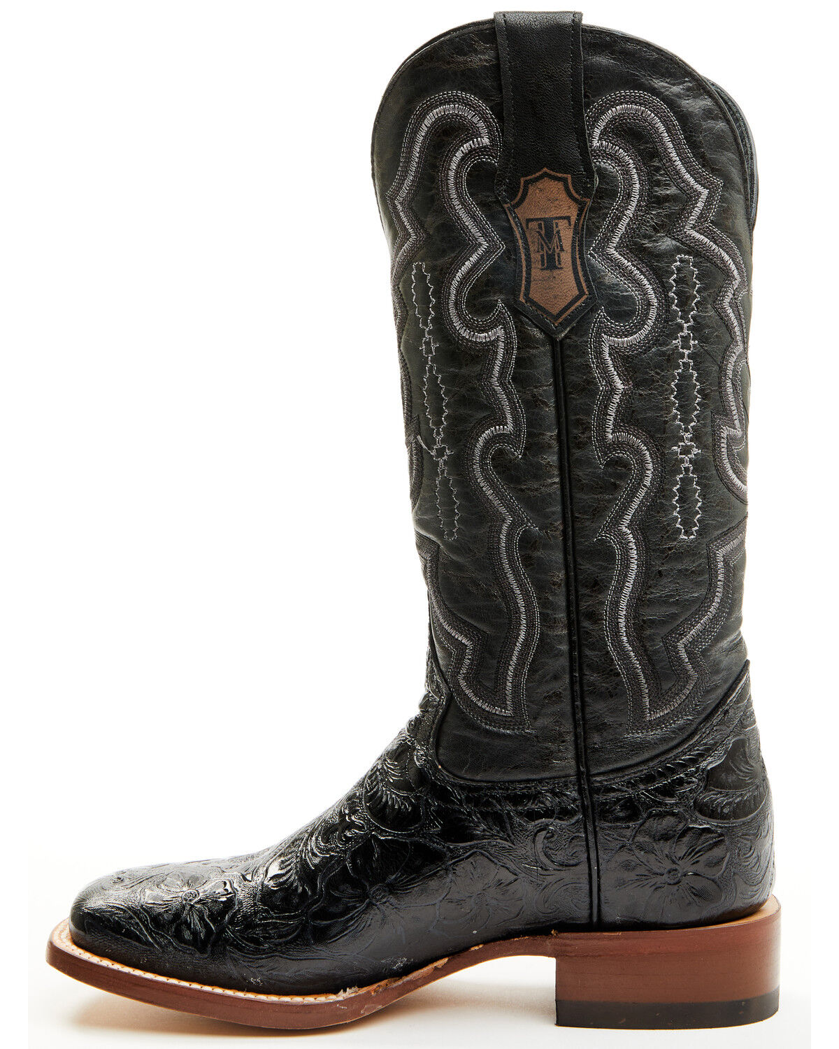 Tanner Mark Women's Mendocino Tooled Western Boots - Broad Square Toe