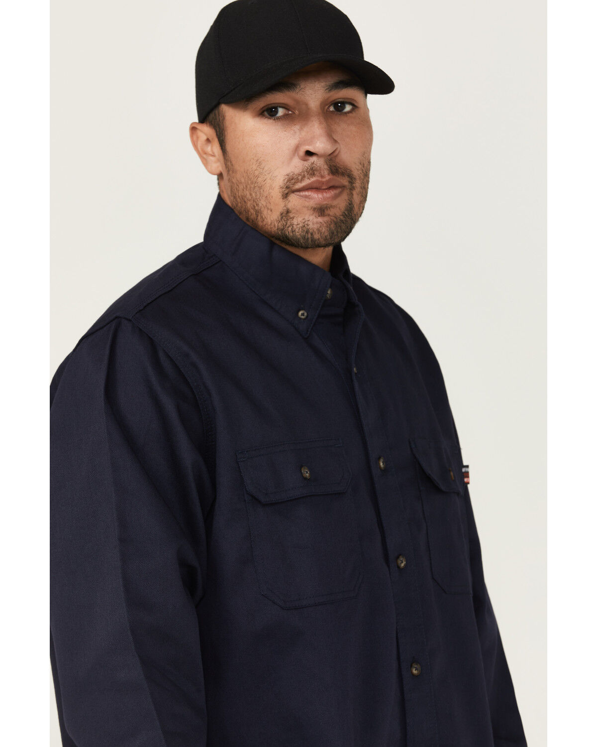 Forge Workwear Men's FR Solid Long Sleeve Button-Down Work Shirt