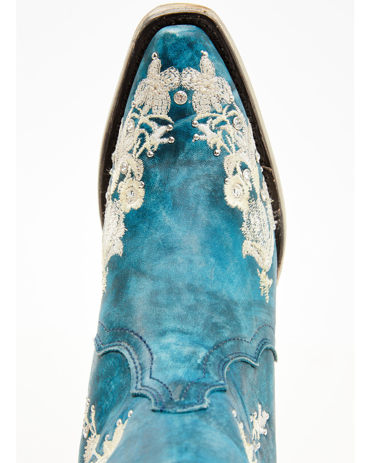 Corral Women's Floral Embroidered & Rhinestone Studded Western Boots - Snip Toe
