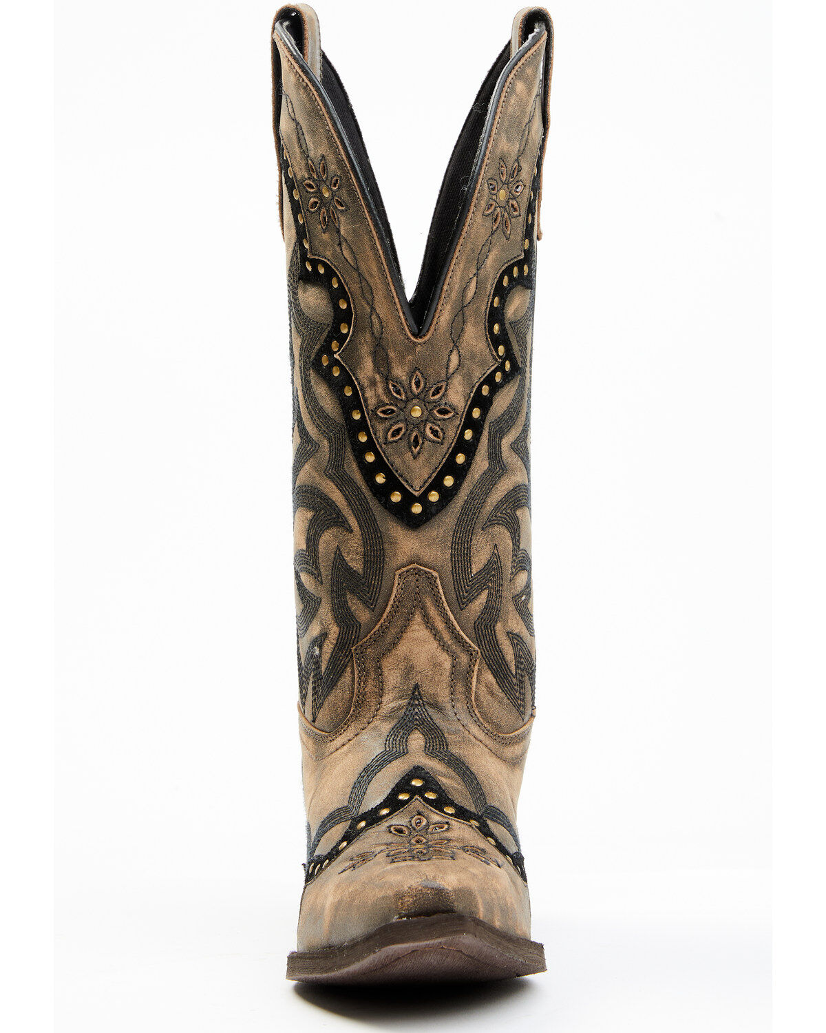 Laredo Women's Skyla Floral Studded Western Performance Boots - Snip Toe