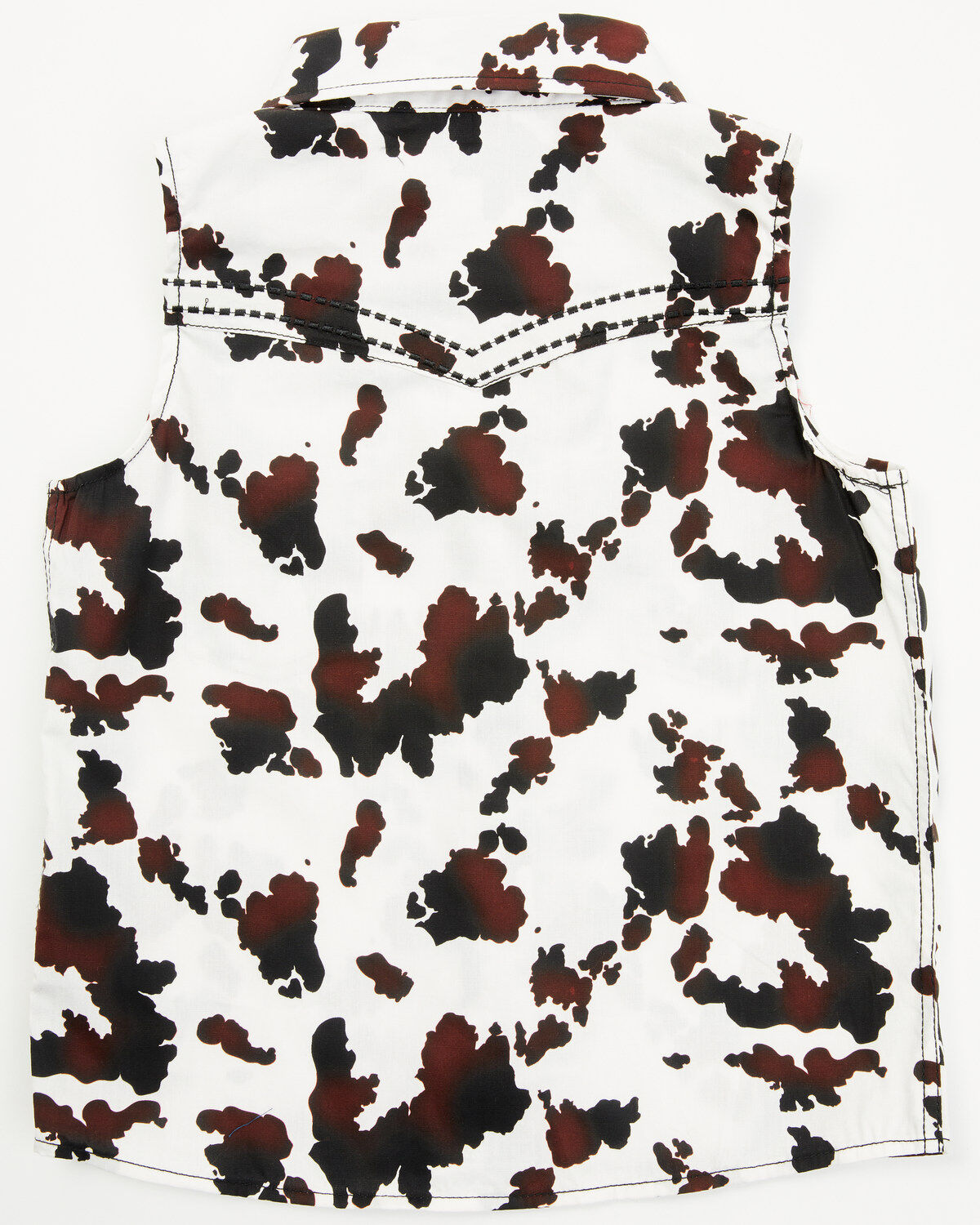 Cowgirl Hardware Toddler Girls' Cow Print Sleeveless Snap Western Shirt
