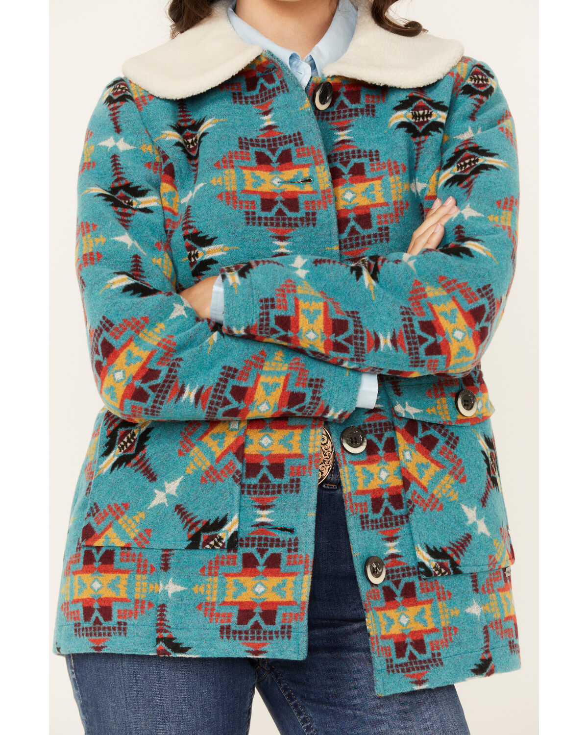 Panhandle Women's Southwestern Print Button-Down Jacket