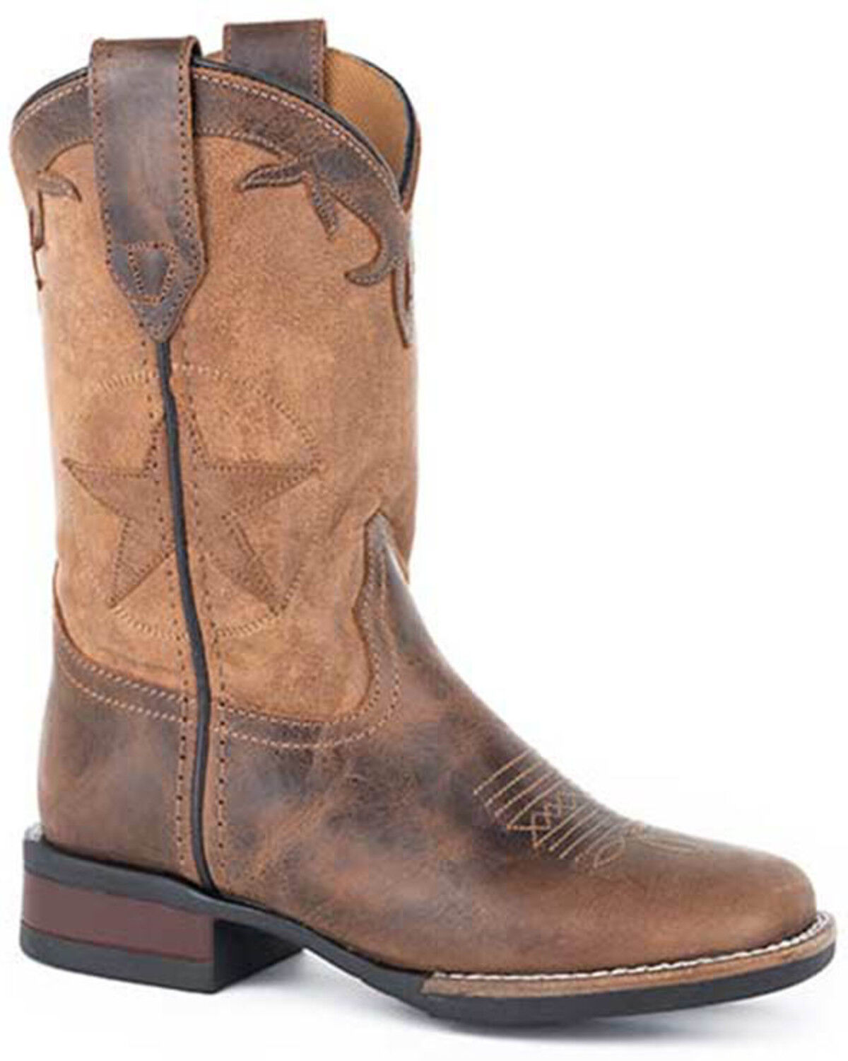 Roper Boys' Monterey Star Western Boots - Broad Square Toe