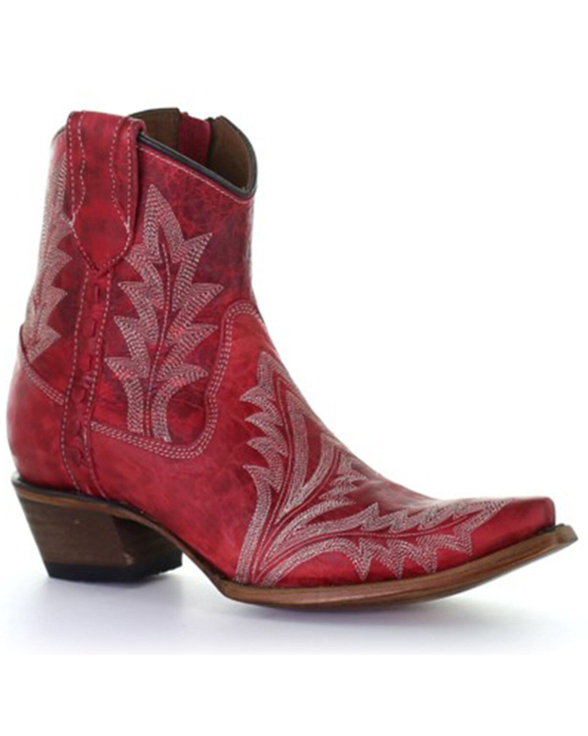 Circle G Women's Embroidered Western Booties - Snip Toe