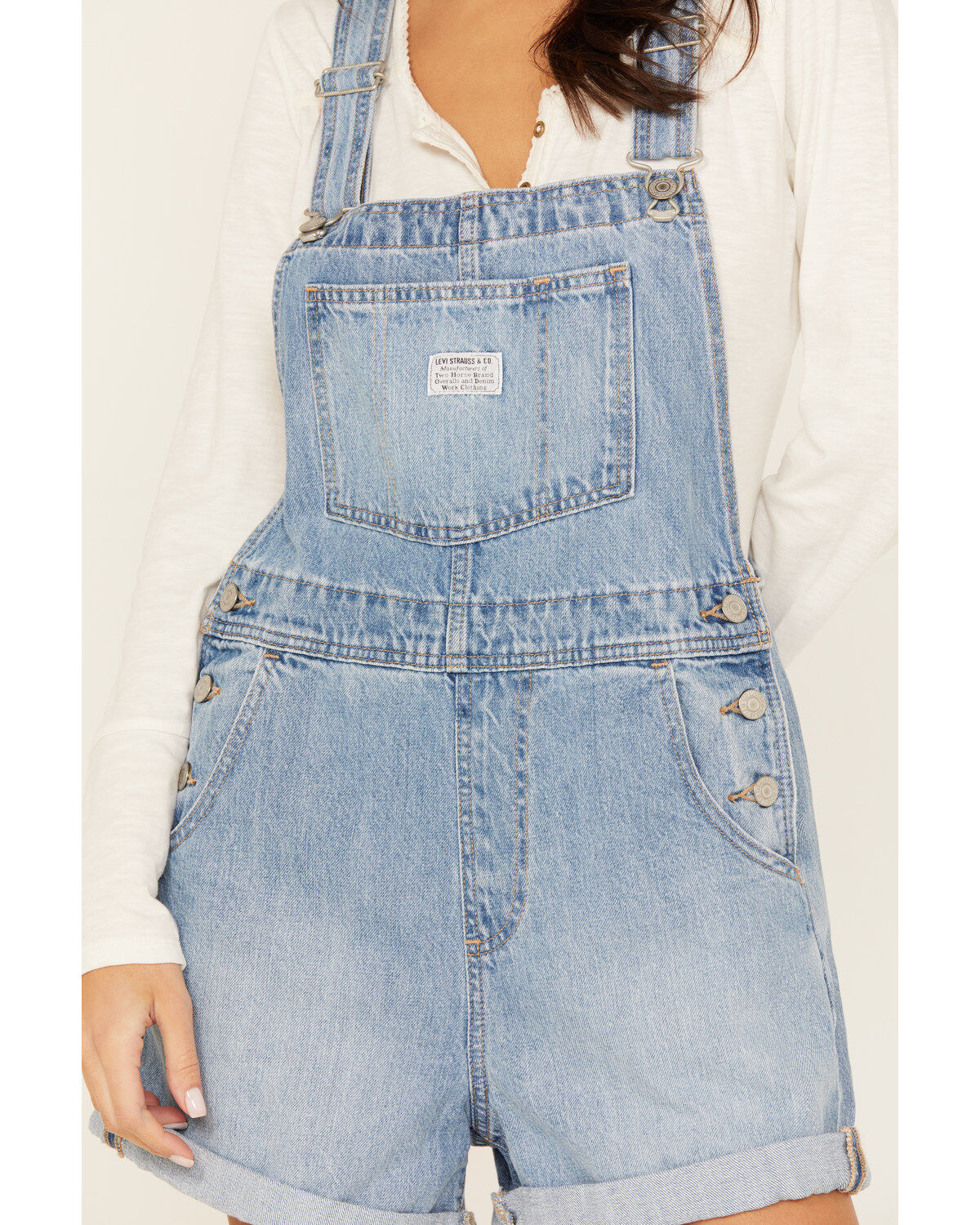 Levi's Women's Light Wash Vintage Shortalls
