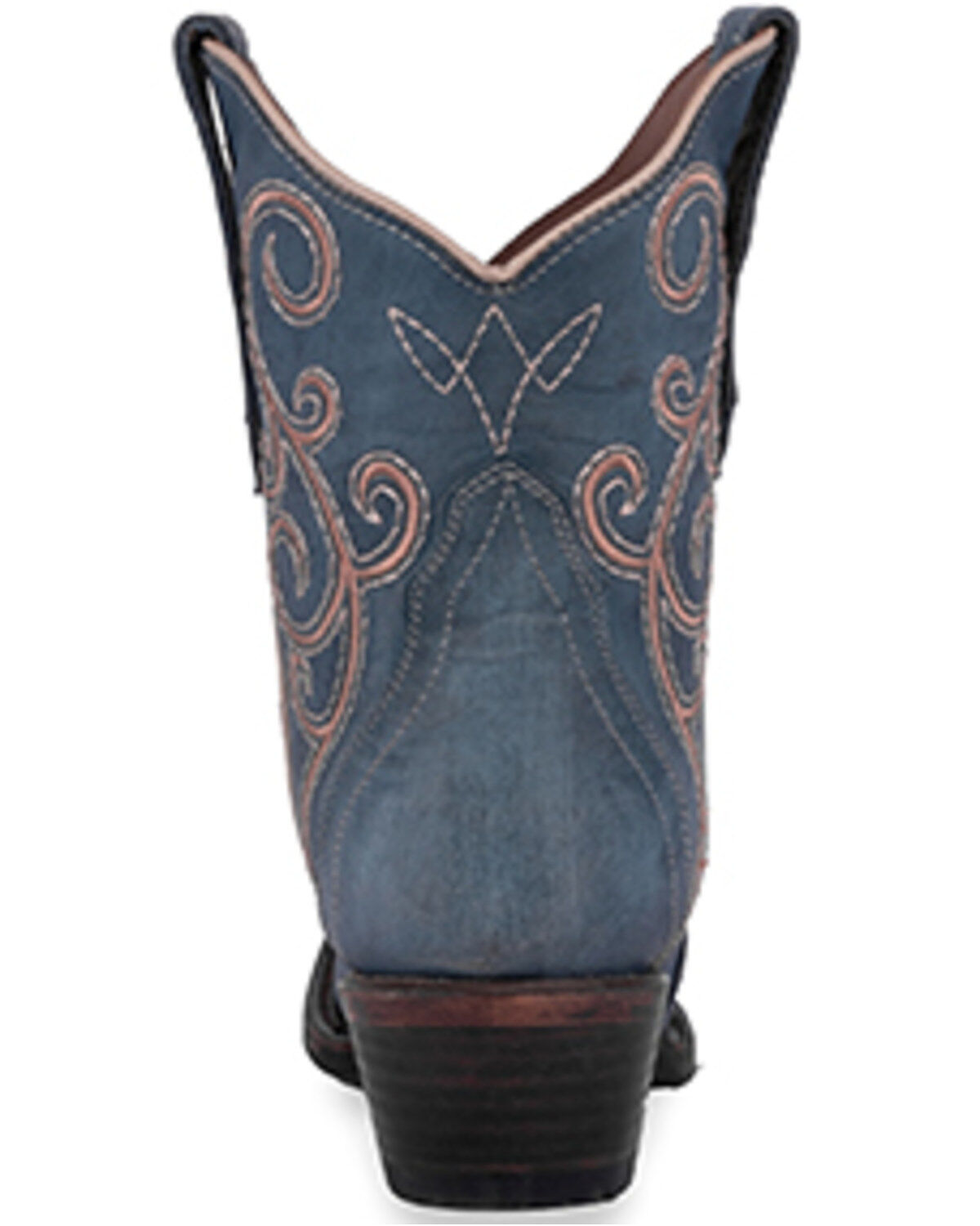 Circle G Women's Distressed Embroidered Triad Ankle Boots - Snip Toe