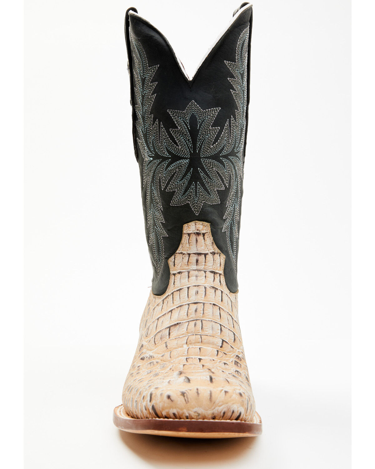 Tanner Mark Men's Caiman Print Western Boots - Broad Square Toe