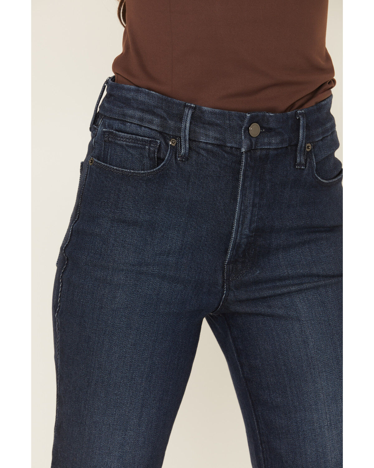 Good American Women's Good Classic Dark Wash High Rise Bootcut Stretch Denim Jeans