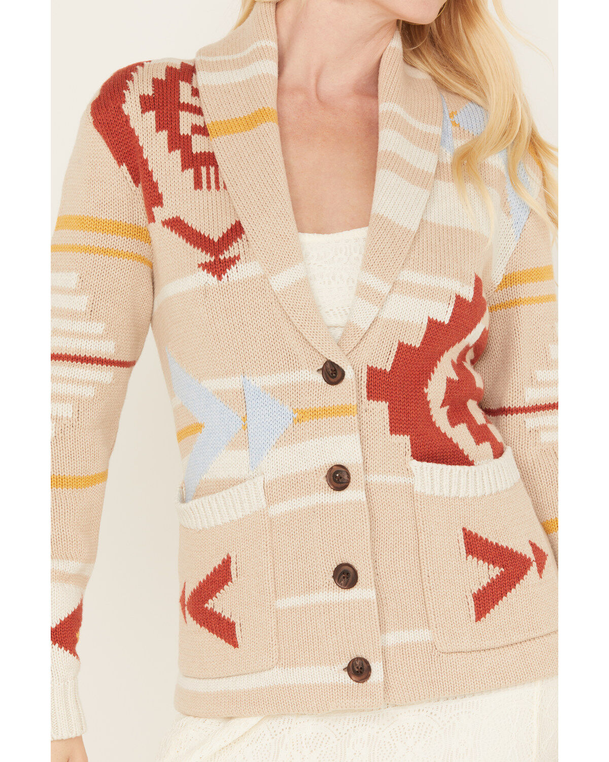 Pendleton Women's Multicolored Print Taos Graphic Cardigan