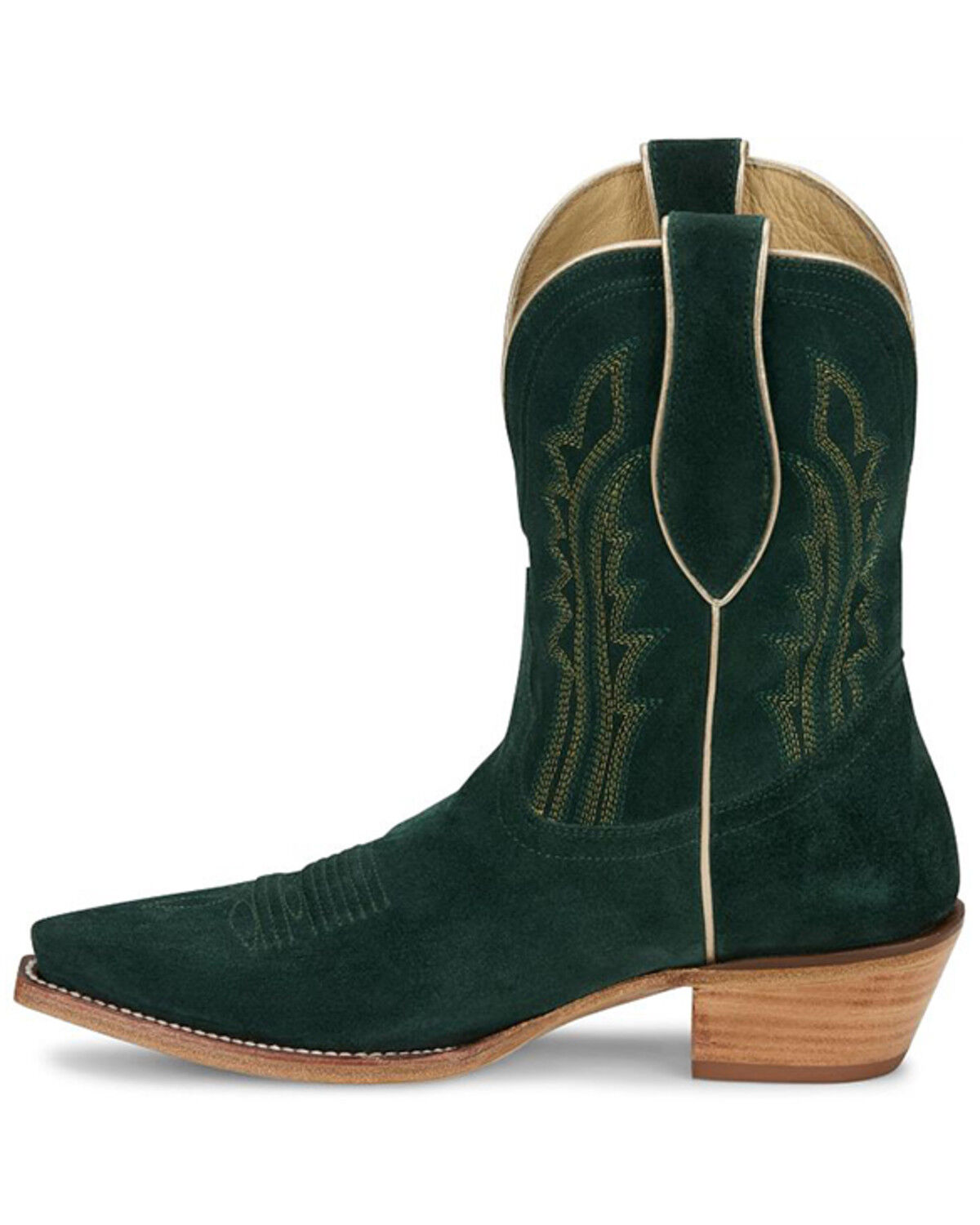 Tony Lama Women's Lea Suede Western Booties - Snip Toe
