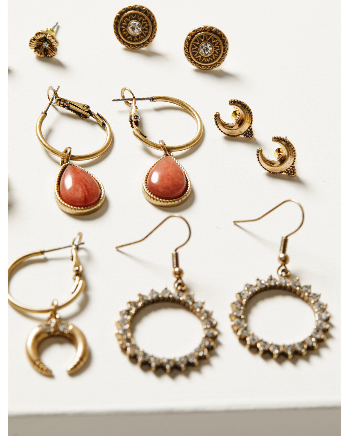 Shyanne Women's Golden Hour Crescent 7-Piece Earrings Set